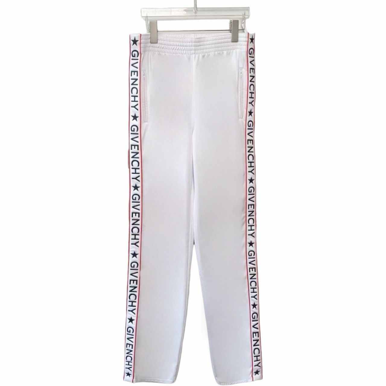 Givenchy Givenchy White Side Logo Cotton Casual Sweatpants K26WX Size 26" / US 2 / IT 38 - 1 Thumbnail