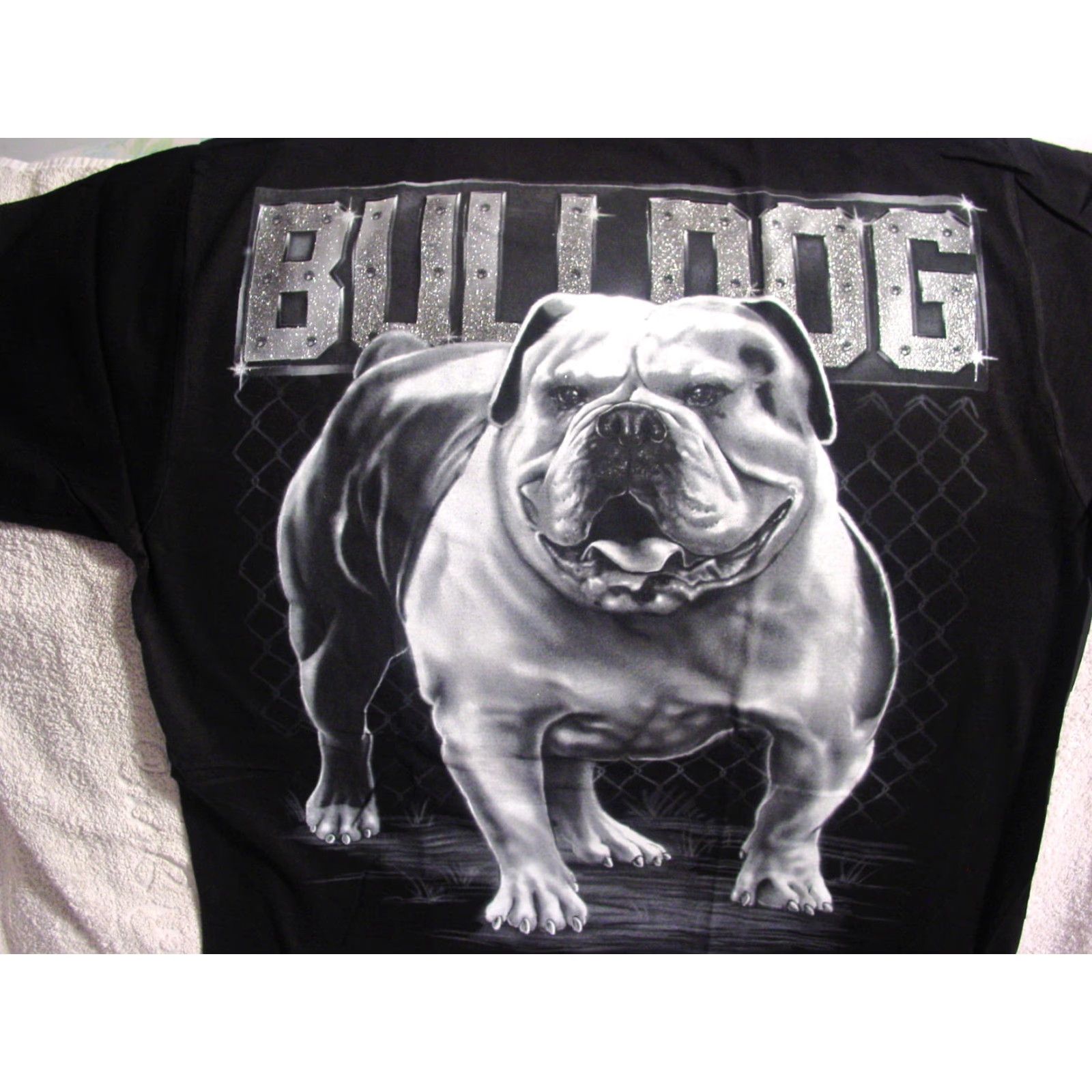 Vintage BULLDOG Graphic T-Shirt Men Medium Black 100% Cotton Short Sleeve Size US M / EU 48-50 / 2 - 2 Thumbnail