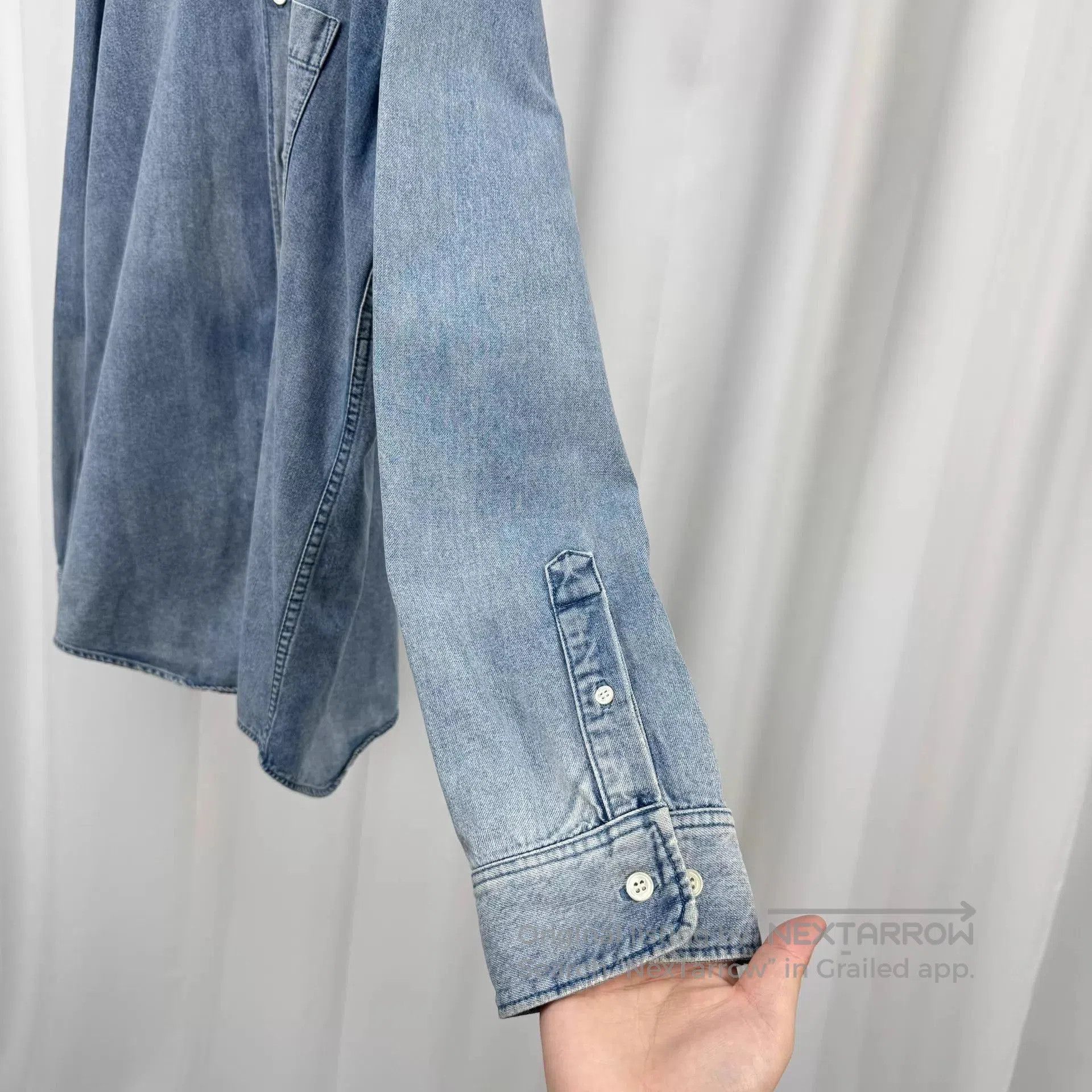 Balenciaga Blue Denim Long Sleeve Button-Up Shirt. Size US S / EU 44-46 / 1 - 4 Thumbnail