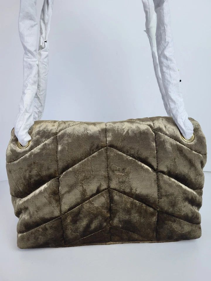 Yves Saint Laurent Saint Laurent Loulou Puffer Shoulder Bag in Quilted Velvet Size ONE SIZE - 2 Thumbnail