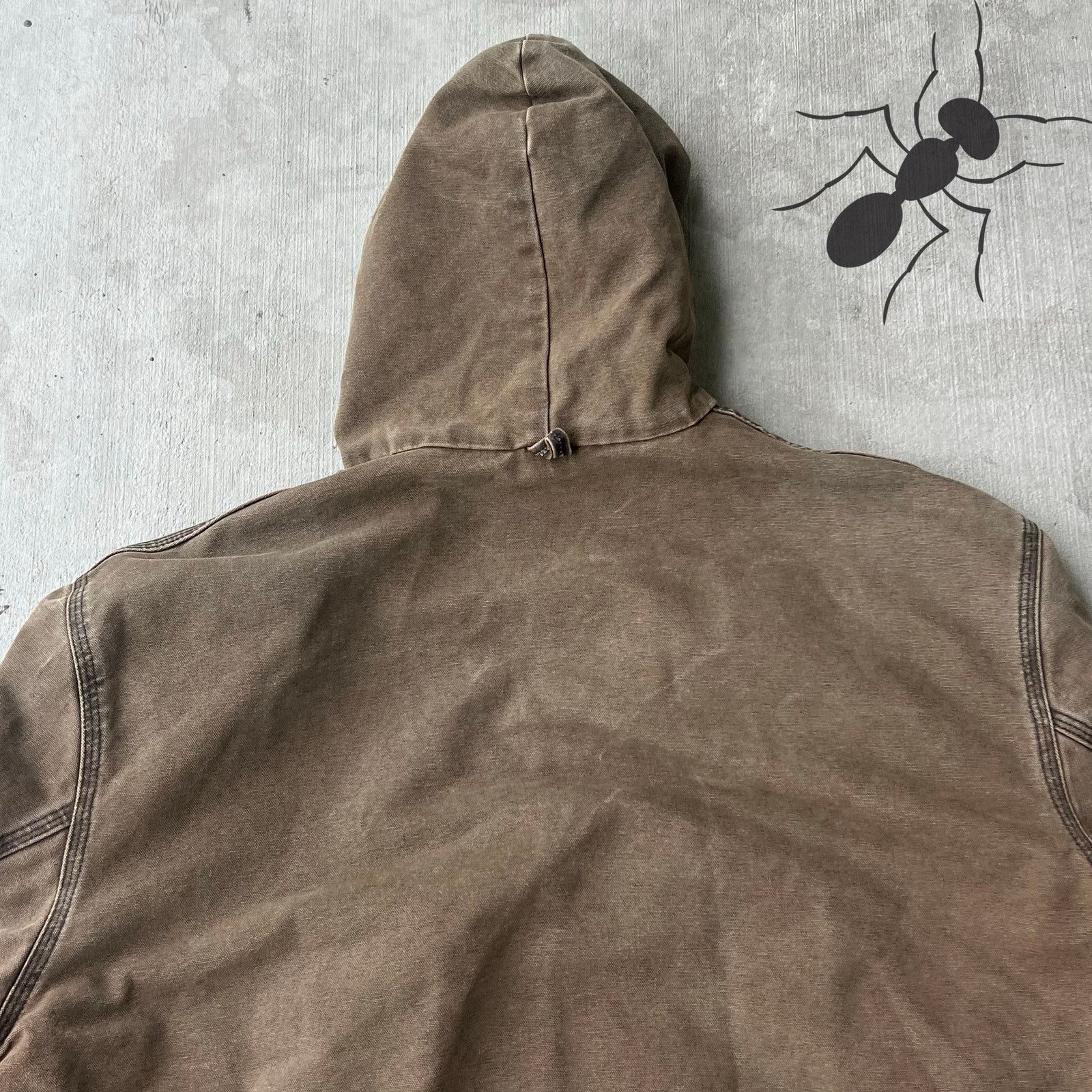 Carhartt × Vintage Carhartt CHT brown hooded work wear jacket Size US XL / EU 56 / 4 - 14 Thumbnail