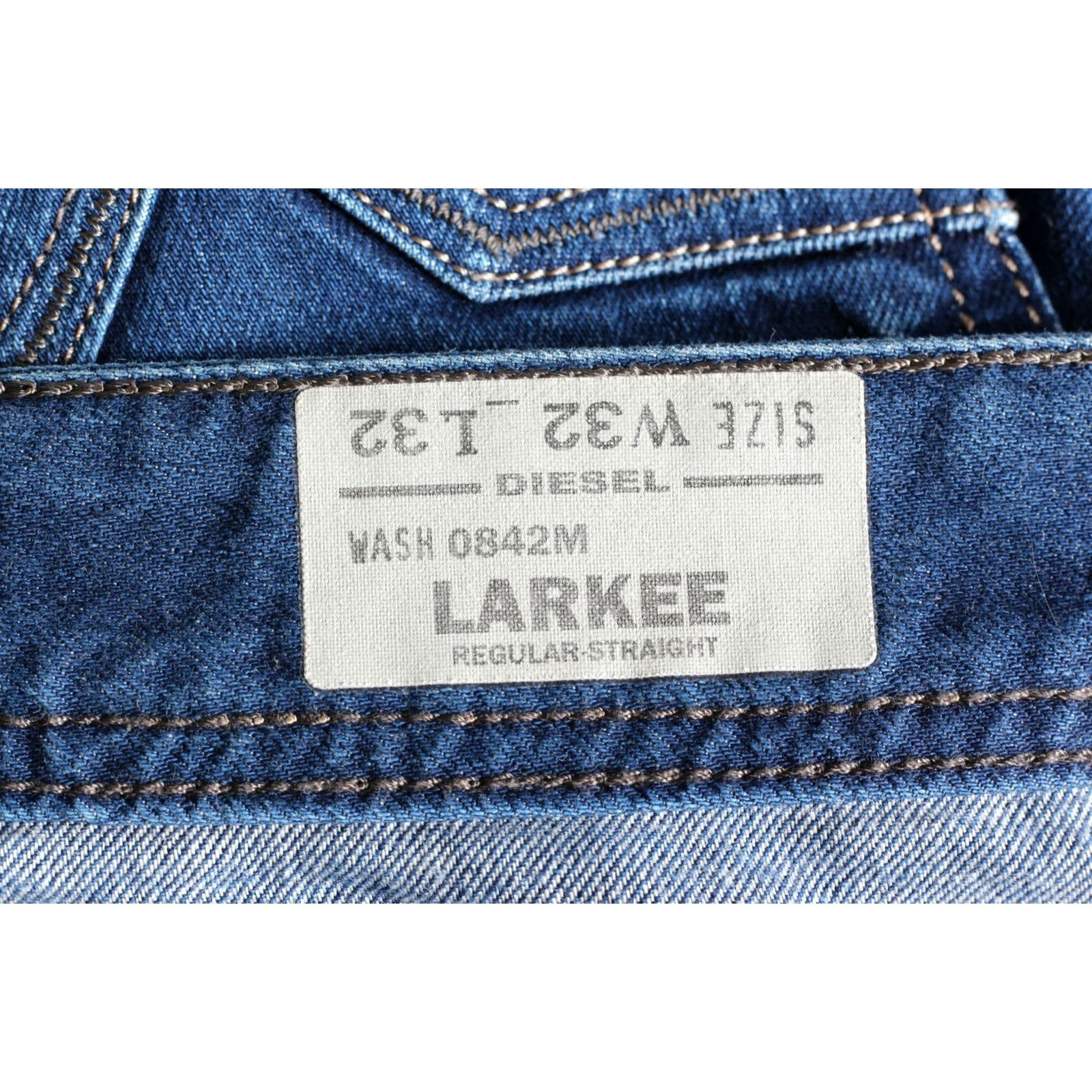Diesel DIESEL LARKEE 0842M Jeans Men Regular Straight 32x32 DZ7144 Blue Size US 32 / EU 48 - 7 Thumbnail