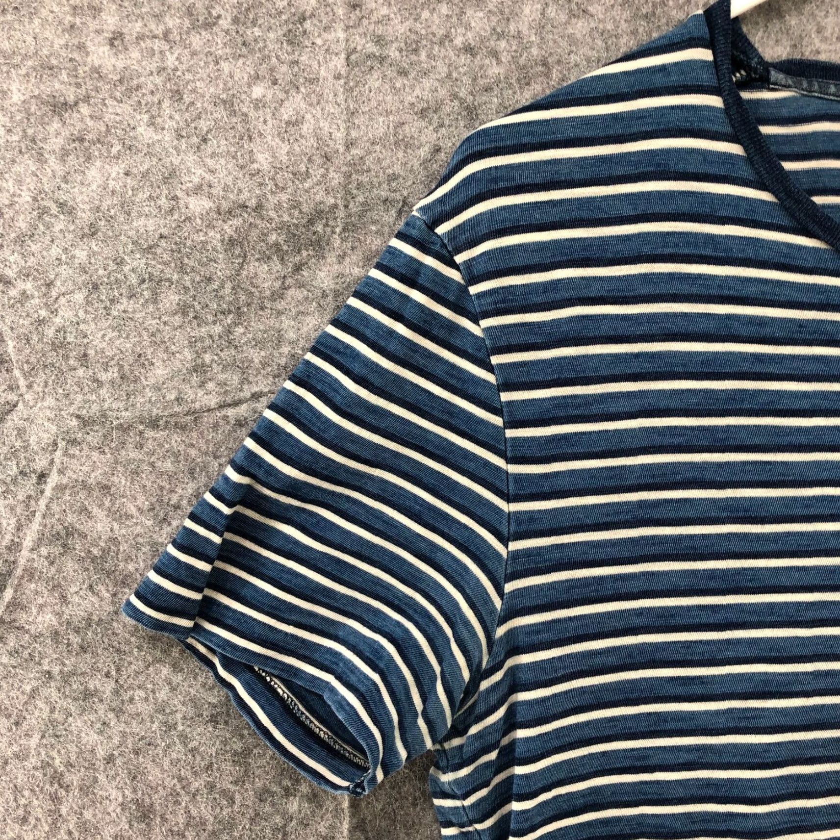 Polo Ralph Lauren VINTAGE Polo Ralph Lauren Striped Pocket T-Shirt Womens Medium M Blue Crew Neck Short Sleeve Classic Preppy Size M / US 6-8 / IT 42-44 - 5 Thumbnail