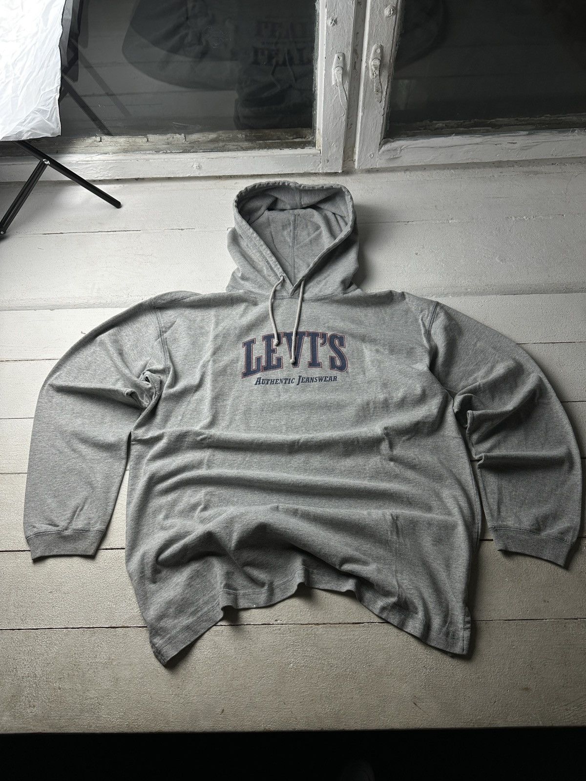 Levi's Vintage Clothing 🚨VNTG 80s-90s LEVI’S BIG LOGO GRAY MEN HOODIE LONG ARCHIVE Size US M / EU 48-50 / 2 - 1 Thumbnail