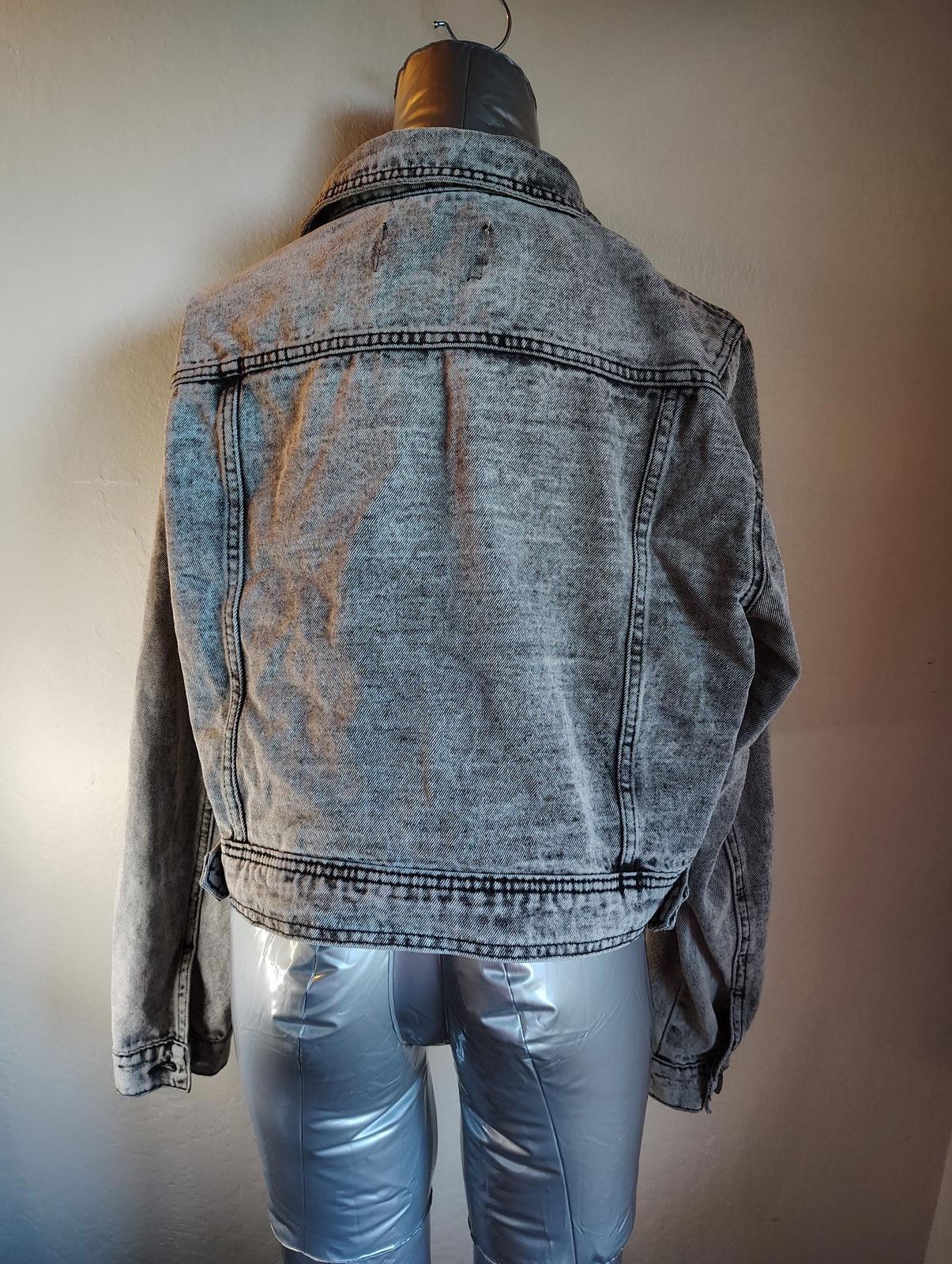 Designer Ashley Vintage Charm Grey Gray Denim Jacket - XL Size ONE SIZE - 2 Thumbnail