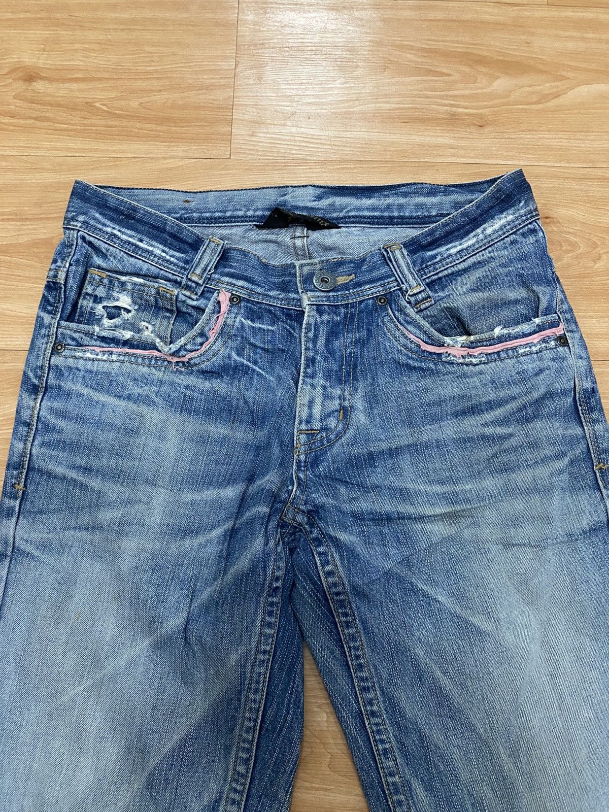 Seditionaries Japanase brand a.v.h jeans distressed denim faded Size US 32 / EU 48 - 6 Thumbnail