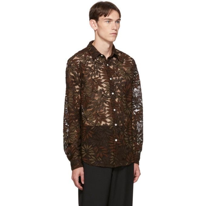 Hope Hope Stockholm brwon air clean lace shirt Size US M / EU 48-50 / 2 - 4 Thumbnail