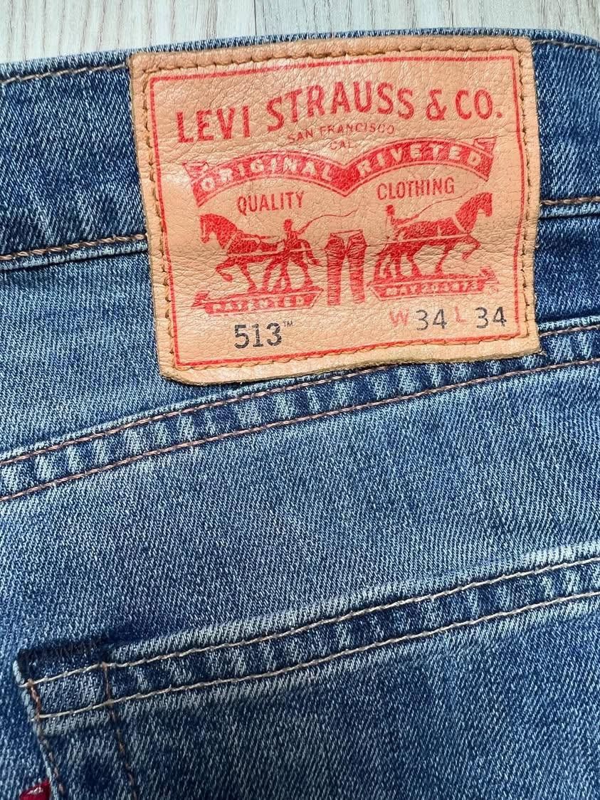 Levi's Levi's distressed denim levis 513 trousers Blue washed jeans Size US 34 / EU 50 - 4 Thumbnail