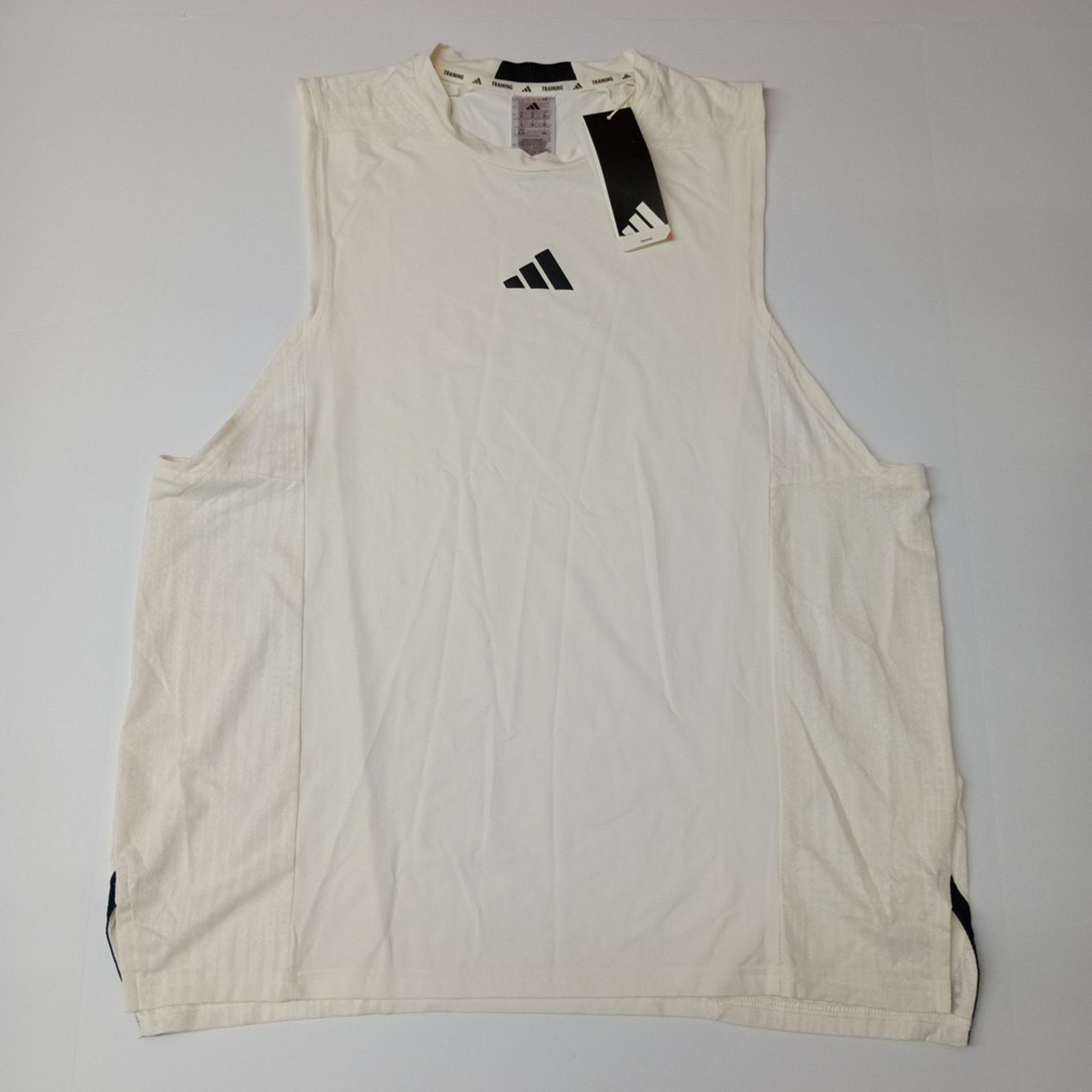 Adidas Adidas Men's Size XL D4T Training Tank Top Shirt Chalk White Size US XL / EU 56 / 4 - 1 Thumbnail