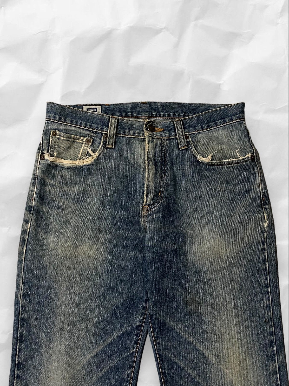 Edwin × Japanese Brand × Vintage Vintage Edwin Japan Rust Faded Boyfriend Jeans Denim Size US 34 / EU 50 - 7 Thumbnail