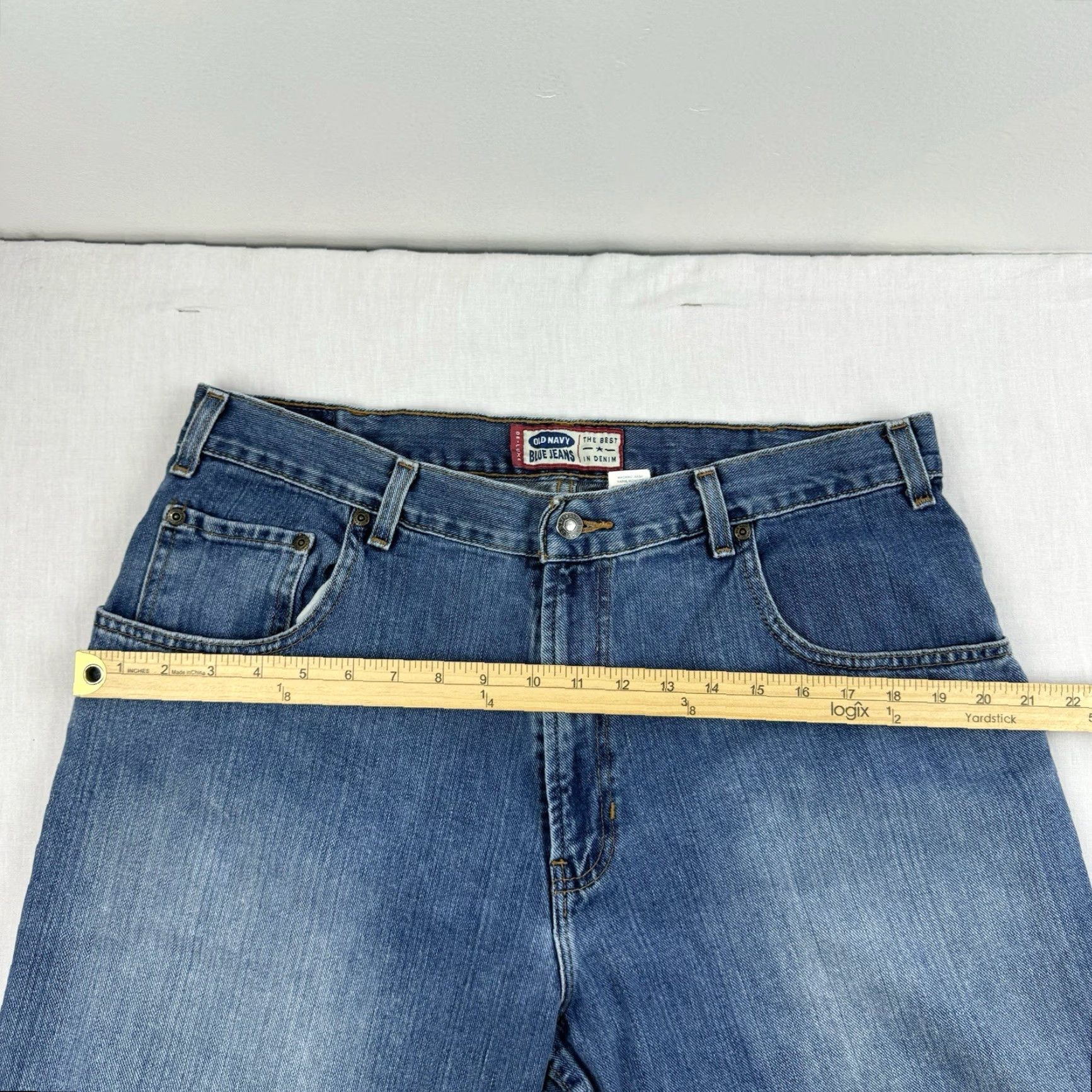 Old Navy VINTAGE Old Navy Jeans Adult 36x32 Blue Relaxed Straight Grunge Y2K 90s Mens Size US 36 / EU 52 - 7 Thumbnail