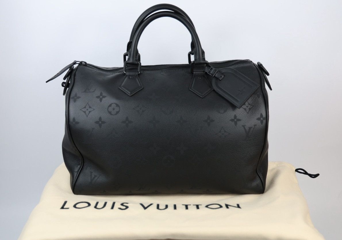 Louis Vuitton SPEEDY 40 JET BLACK DUFFLE BAG M13916 Size ONE SIZE - 3 Thumbnail