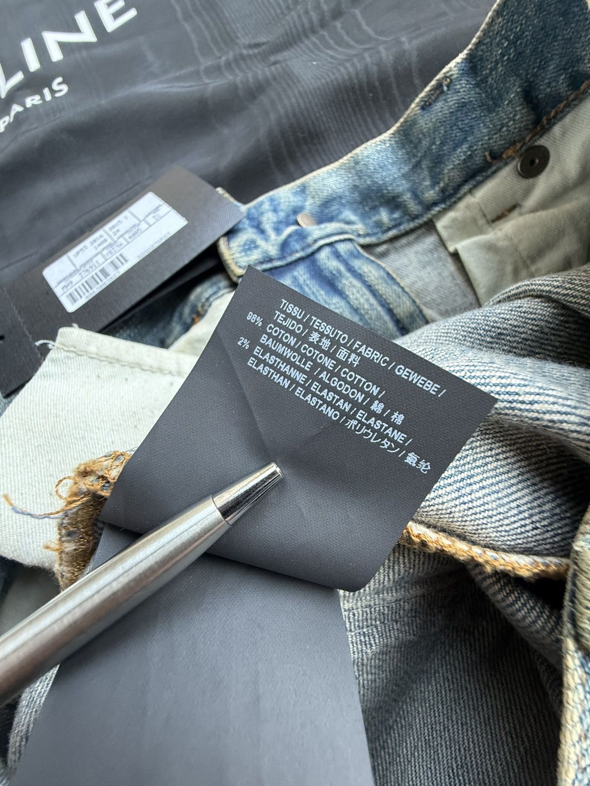 Saint Laurent Paris Holy Grail SS15 Saint Laurent Lenny Kravitz crash rip jeans Size US 31 - 25 Thumbnail