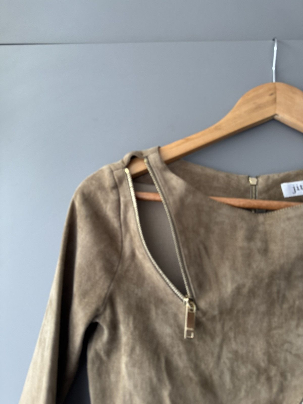 Jitrois RRP:3090$ Jitrois Stretch Suede Leather Multi Zip Dress Size XS / US 0-2 / IT 36-38 - 5 Thumbnail