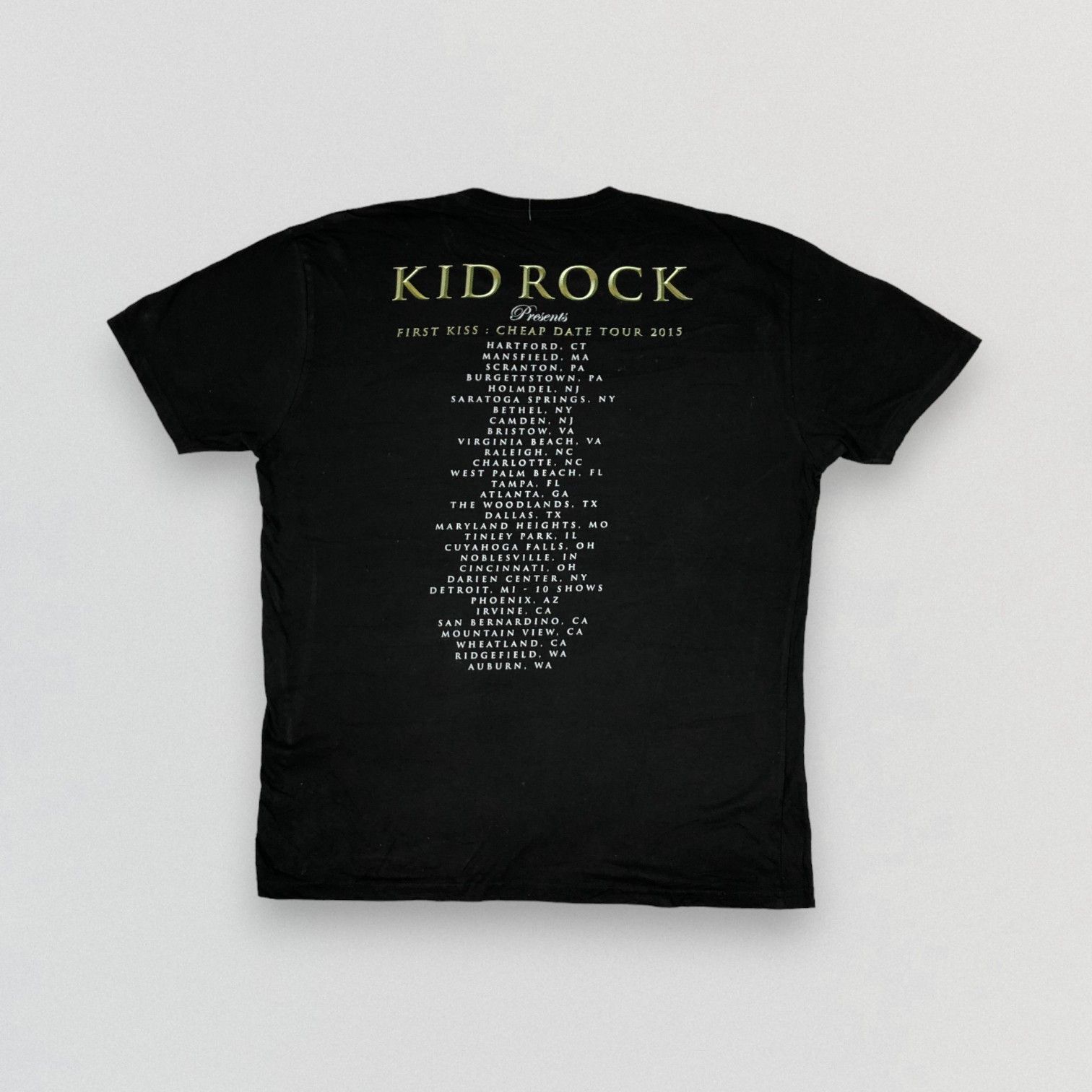 Band Tees Kid Rock T-shirt First KissTour 2015 Size US XL / EU 56 / 4 - 2 Thumbnail