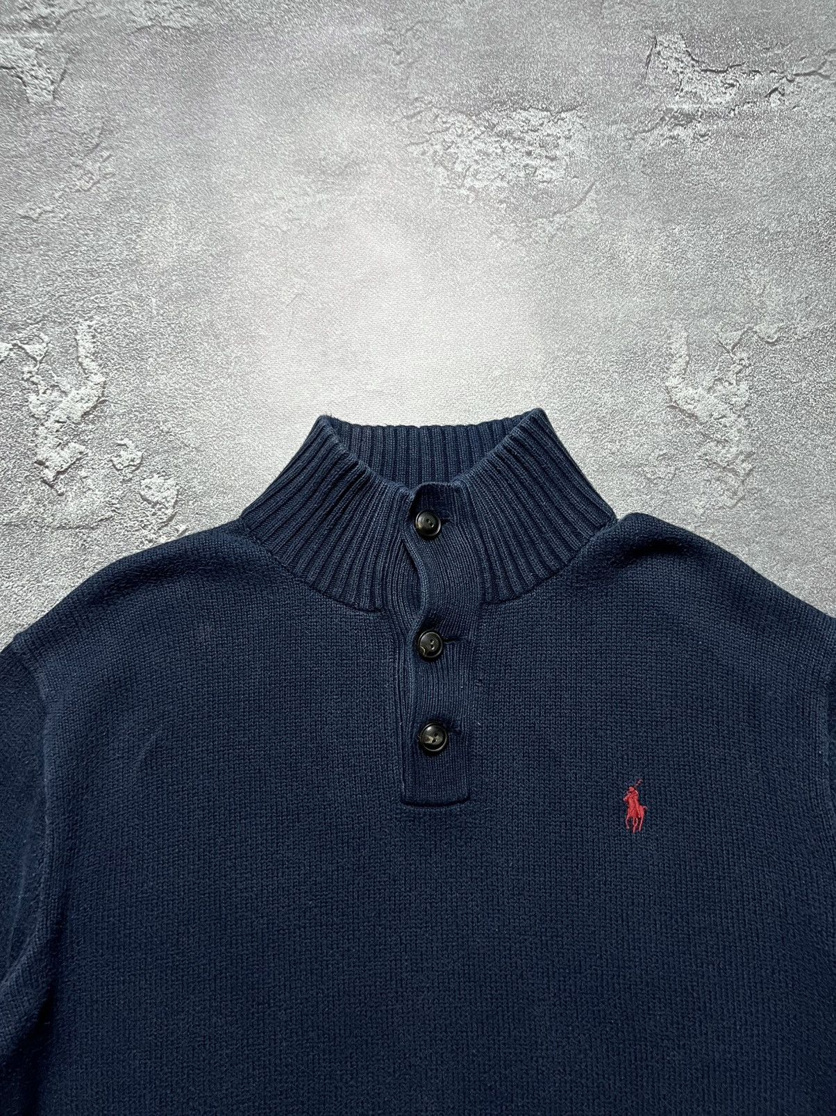 Polo Ralph Lauren Vintage Ralph Lauren Sweater 1/3 Zip Old Money Chief Keef L Size US L / EU 52-54 / 3 - 2 Thumbnail