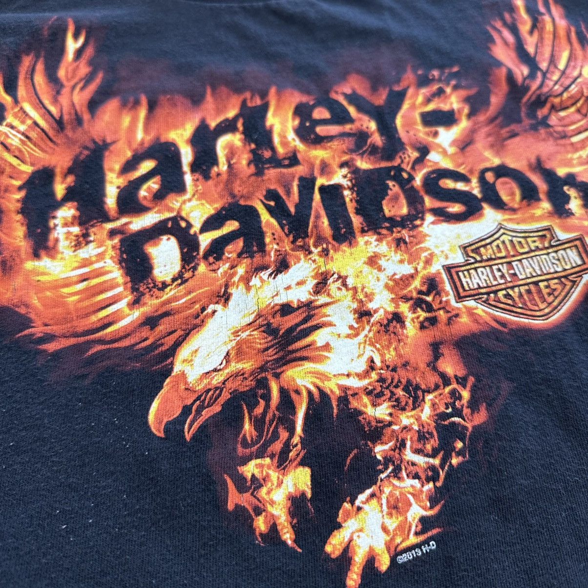 Harley Davidson Harley-Davidson Flames Eagle Las Vegas 2013 Cotton Shirt Size US M / EU 48-50 / 2 - 3 Thumbnail