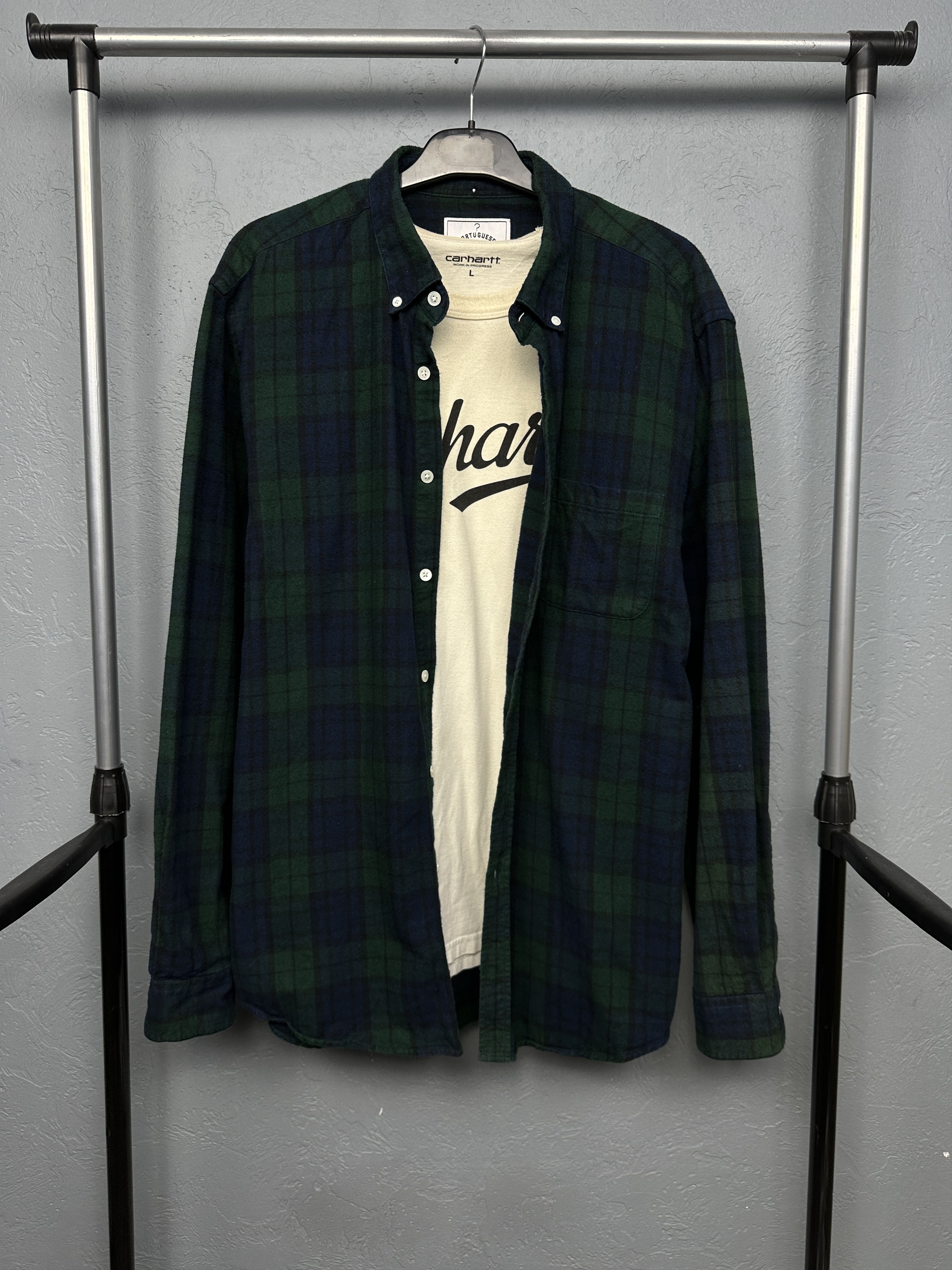 Portuguese Flannel Portuguese Flannel Mens Plaid Shirt Size US XL / EU 56 / 4 - 1 Thumbnail