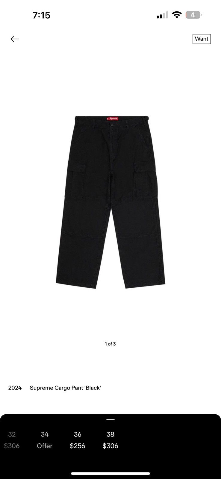 Supreme Supreme cargo pants fw24 Size US 38 / EU 54 - 1 Thumbnail