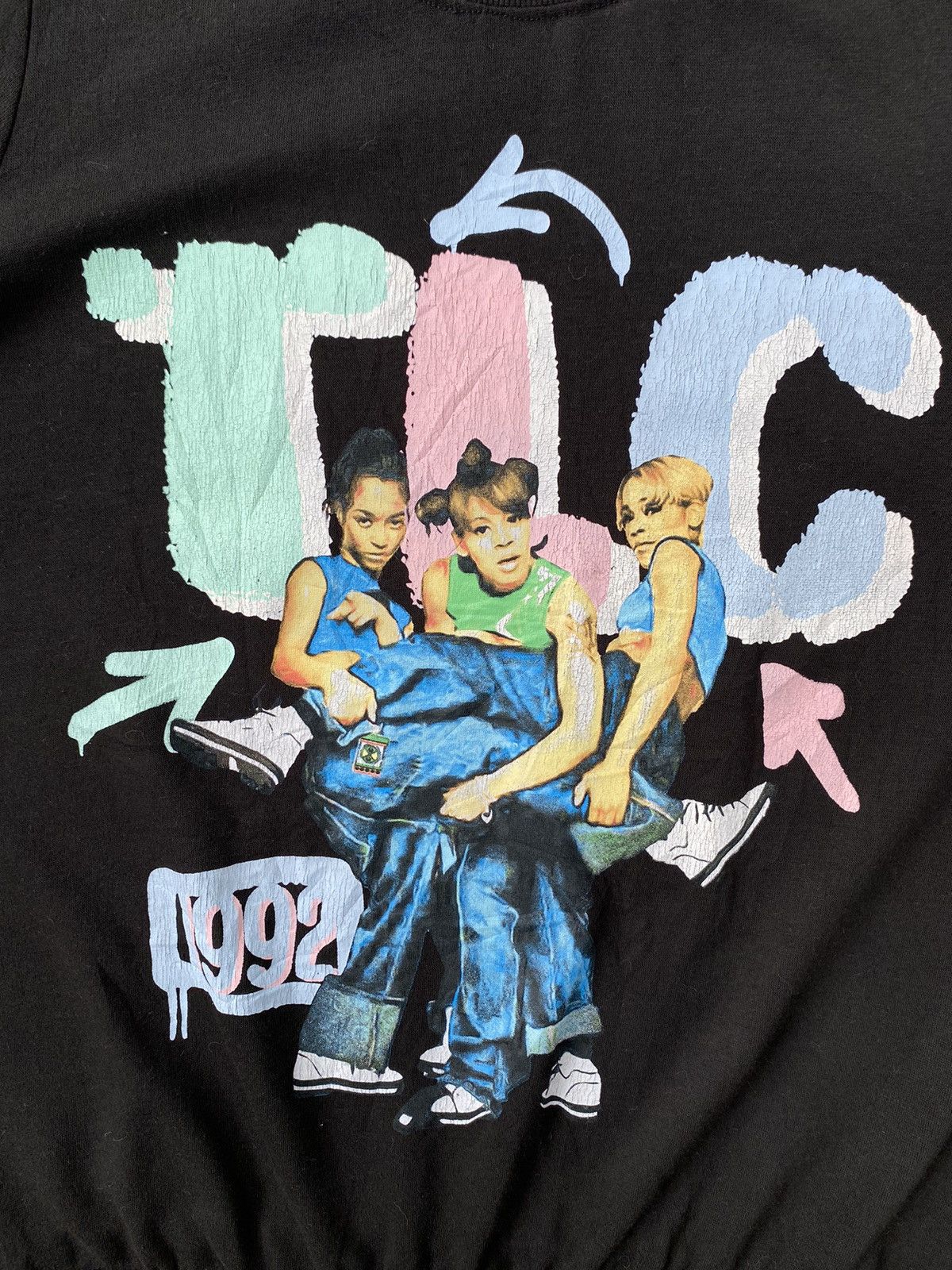 Rap Tees Rare🔥TLC 1992 HipHop Raptee Sweatshirt Size US XL / EU 56 / 4 - 3 Thumbnail