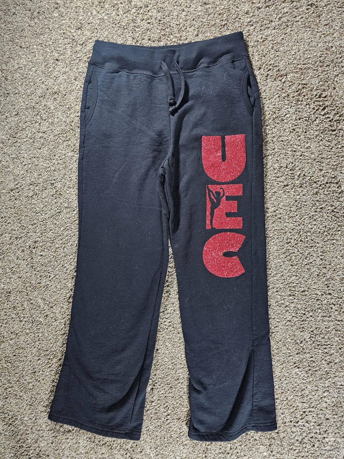 Other UEC Dance sweat pants Black Red Glitter Size 36" / US 14 / IT 50 - 1 Thumbnail