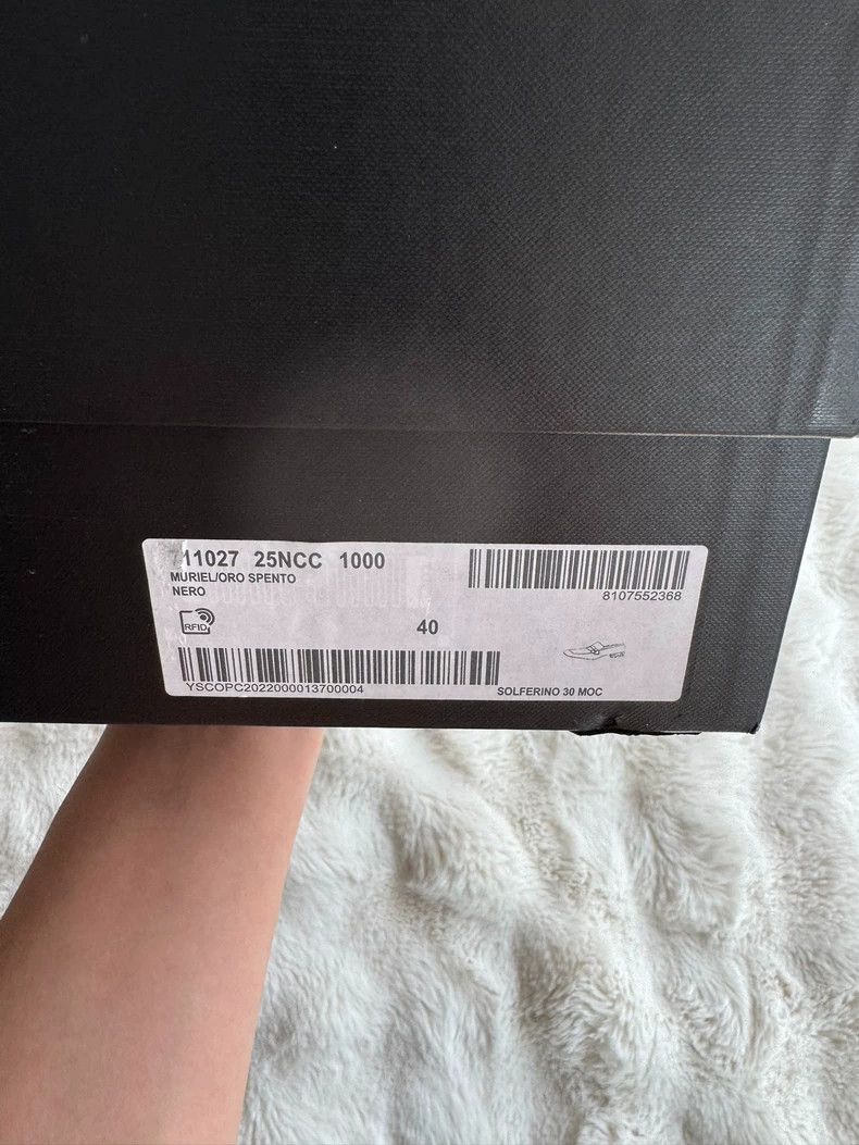 Saint Laurent Paris Saint laurent paris Black and gold loafers shoes 2506-Nexta Size US 7 / EU 40 - 7 Thumbnail