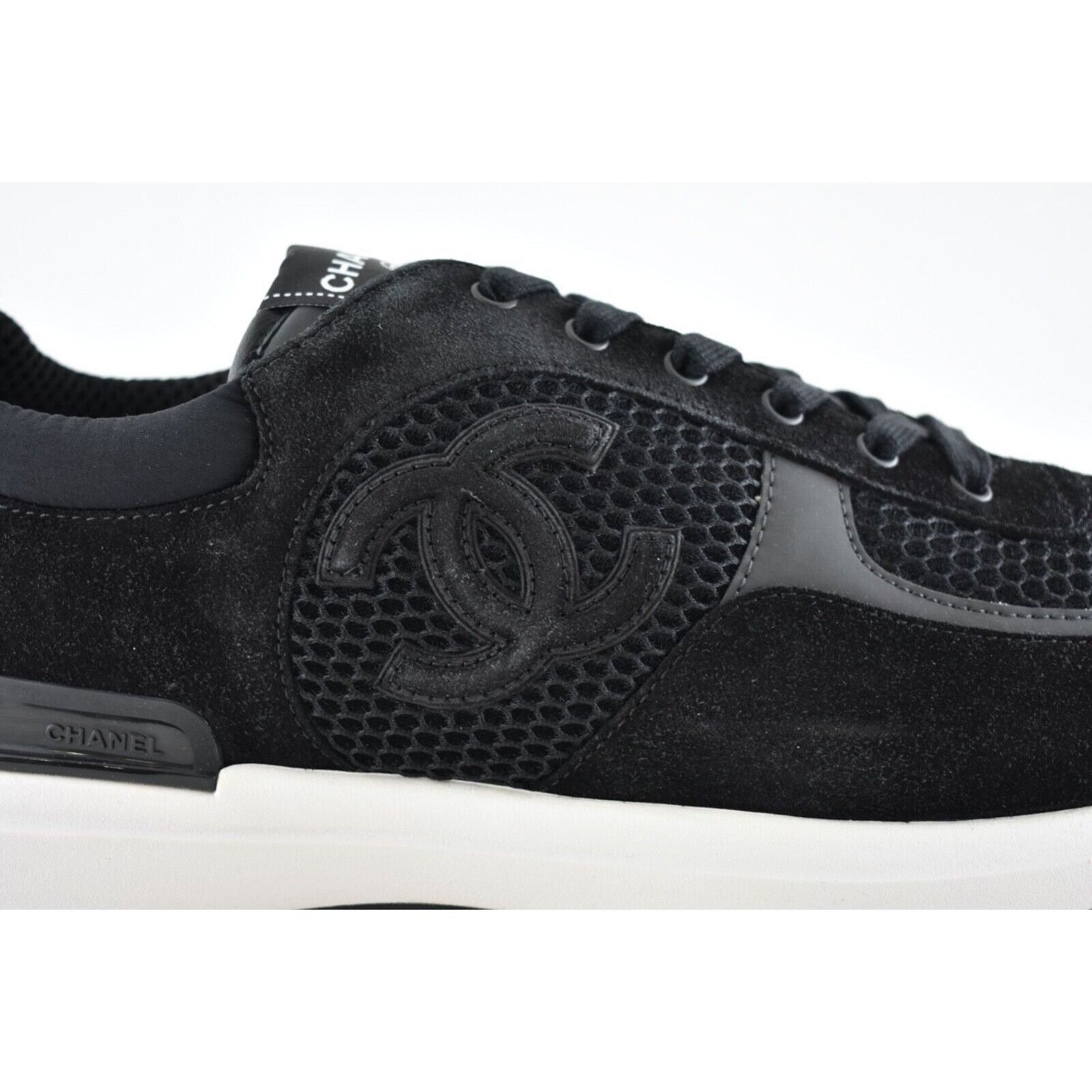 Chanel Chanel 22P Suede Low Top Lace Up Trainer Sneaker 45 12 Size US 12 / EU 45 - 2 Thumbnail