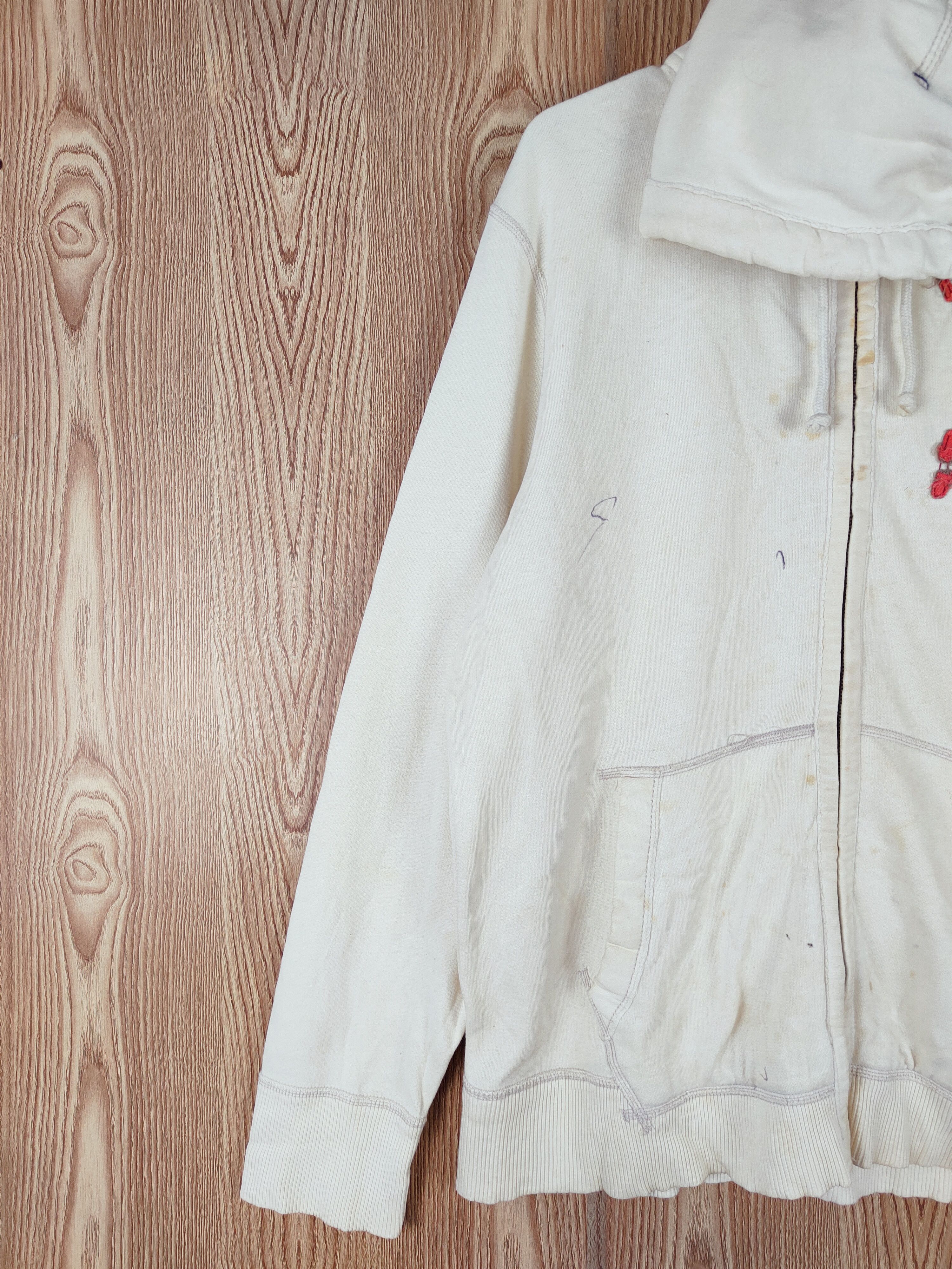American Eagle Outfitters × Vintage American Eagle Outfitters Faded Cream Hoodie Sweatshirts Size US L / EU 52-54 / 3 - 4 Thumbnail