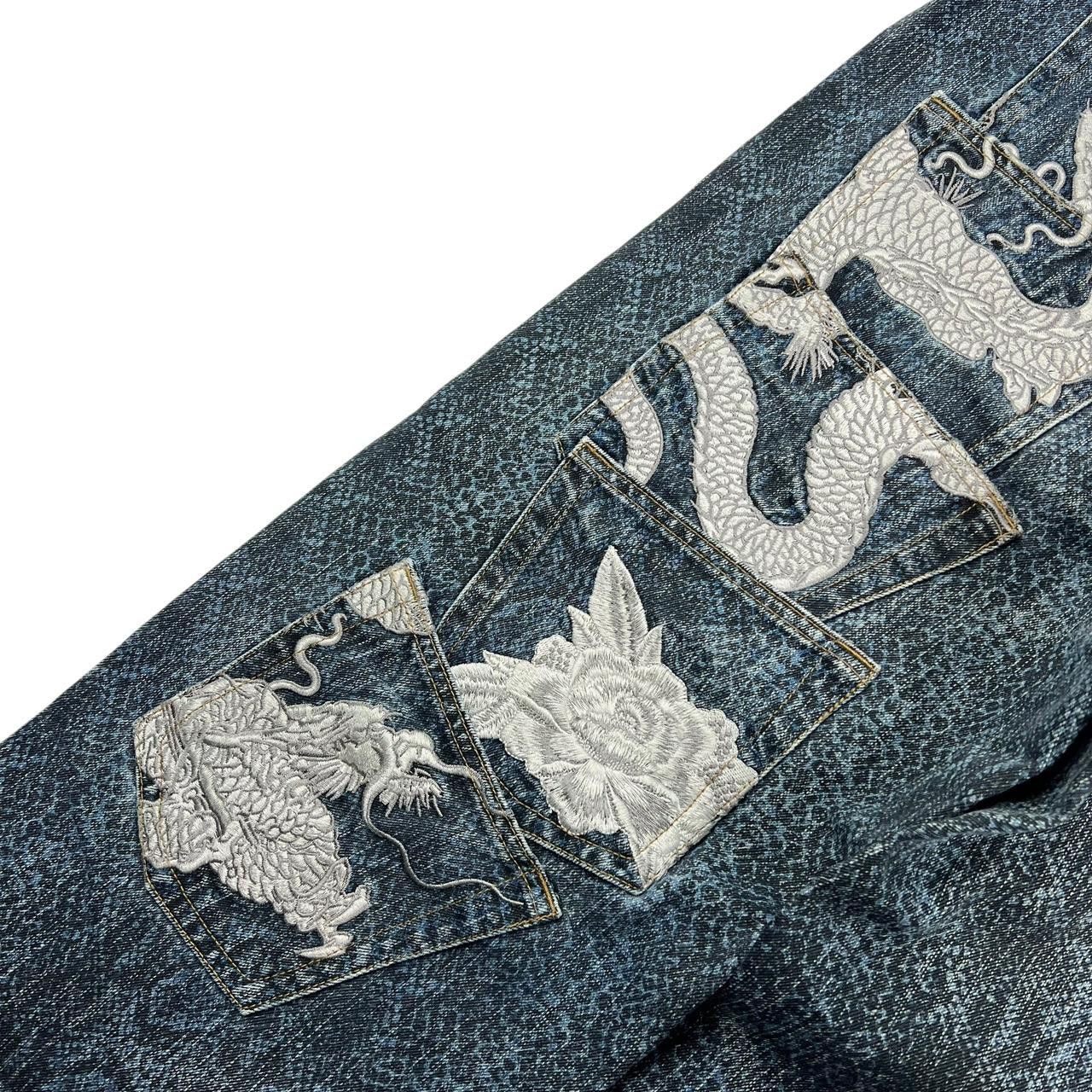 Karakuri Tamashii Karakuri Tamashii Embroidered Dragon Japanese Jeans Waist 38 Size US 38 / EU 54 - 4 Thumbnail