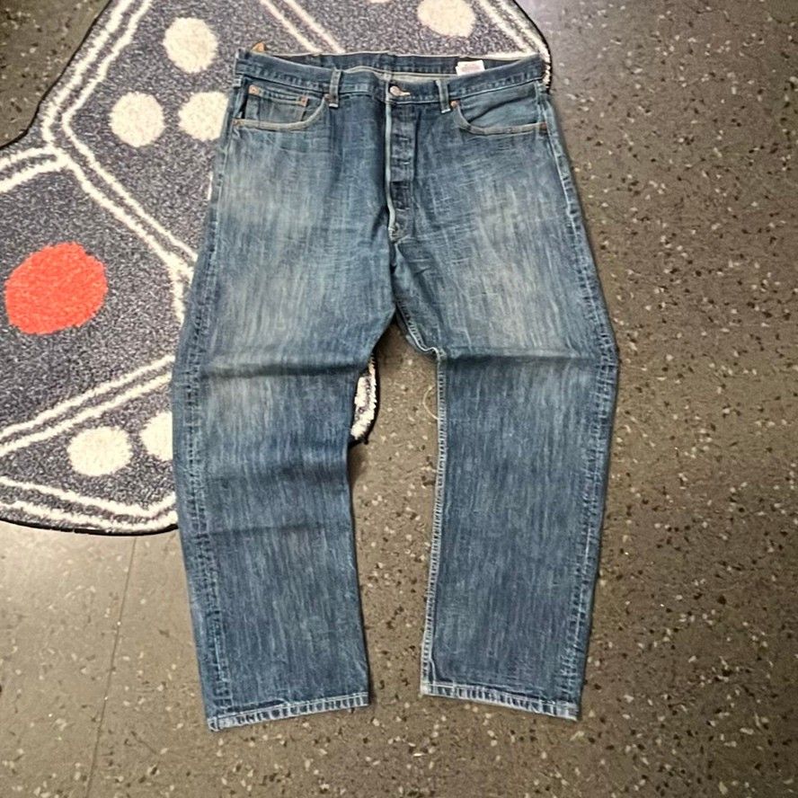 Levi's Levi's 501 Blue Denim Jeans – Size 32 – Vintage Size US 40 / EU 56 - 1 Thumbnail