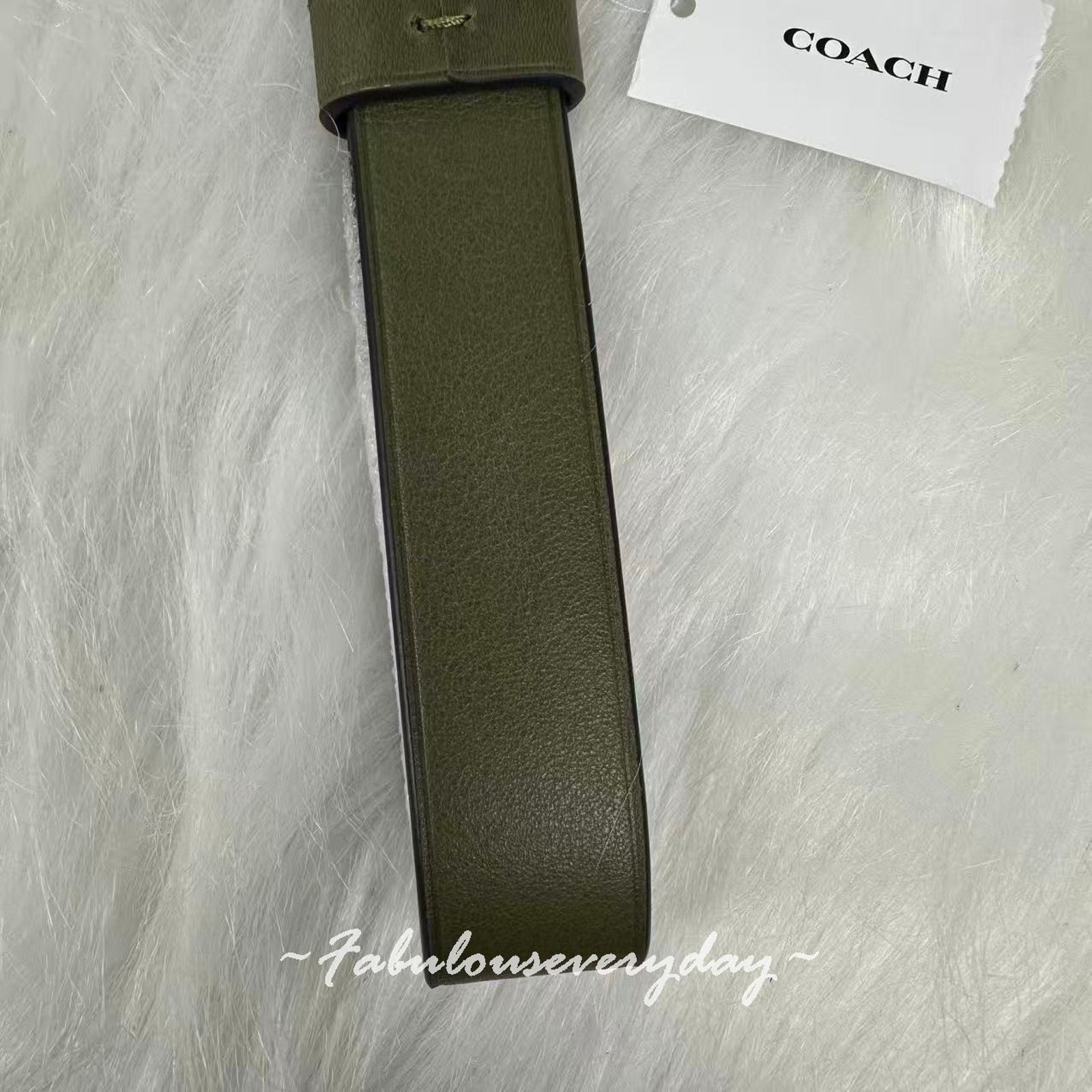 Coach Coach Loop Bag Charm In Leather/Silver/Olive CCY34 NWT Size ONE SIZE - 4 Thumbnail