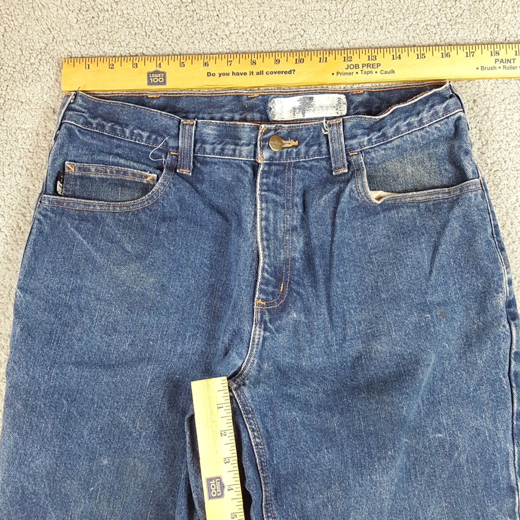Carhartt VINTAGE Carhartt Jeans Denim Blue 34x30 Flame-Resistant Work Pants Men 90s Retro Workwear Size US 34 / EU 50 - 6 Thumbnail