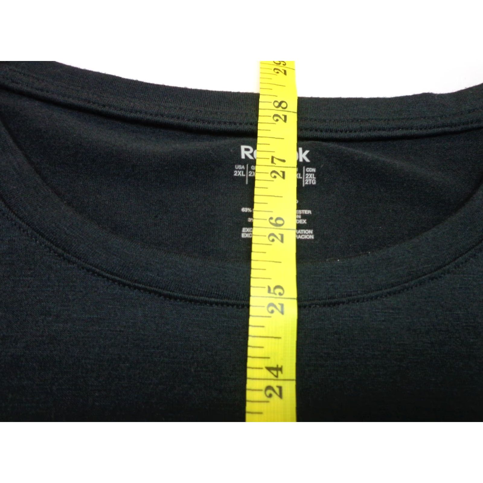 Reebok Reebok Women's Solid T-Shirt Black 2XL Shirt Short Sleeve Travel Summer Mens? Size XXL / US 16-18 / IT 52-54 - 5 Thumbnail