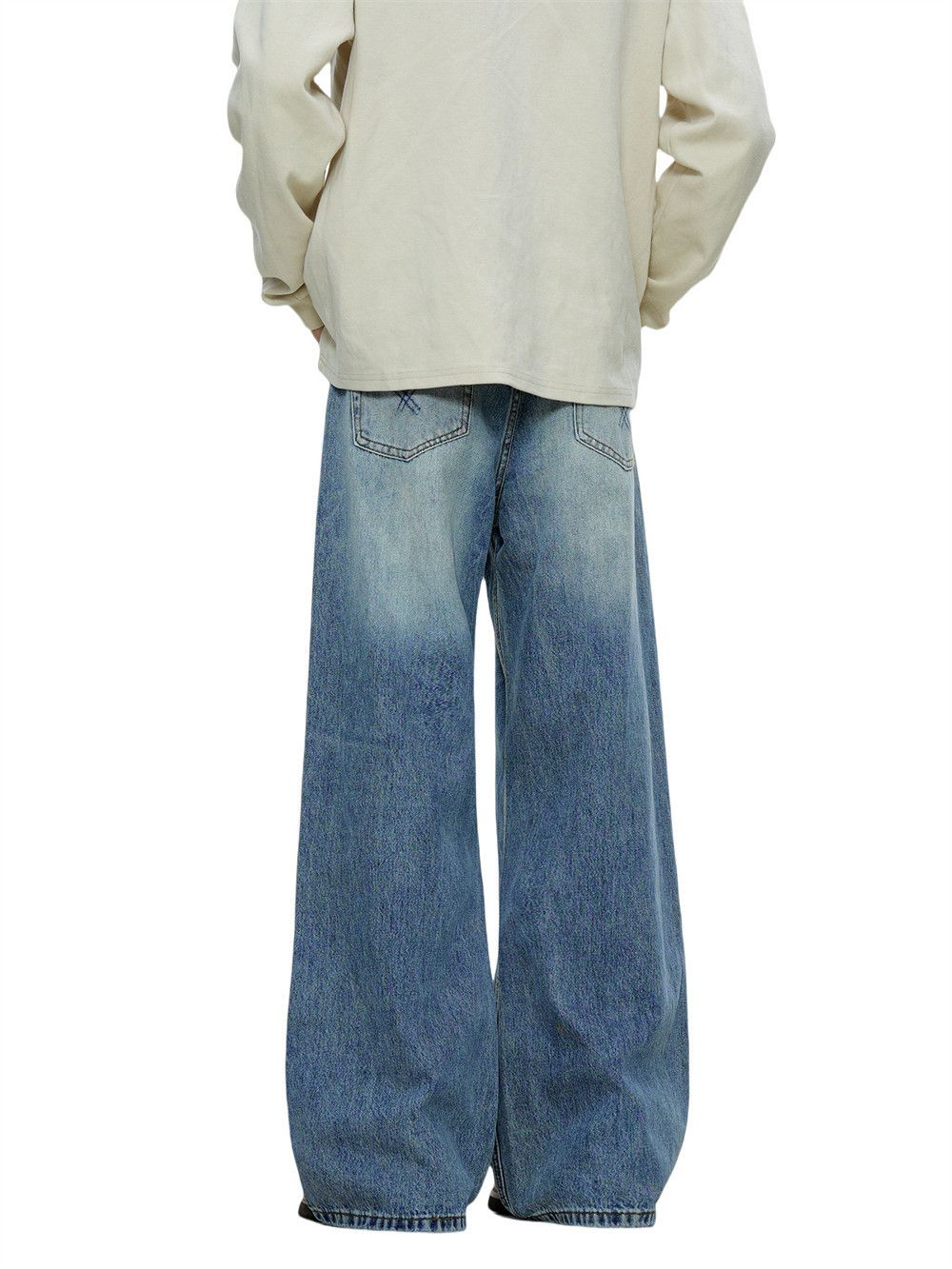 Japanese Brand × Jean Washed Distressed Gradient Dyed Jeans Size US 33 - 3 Thumbnail
