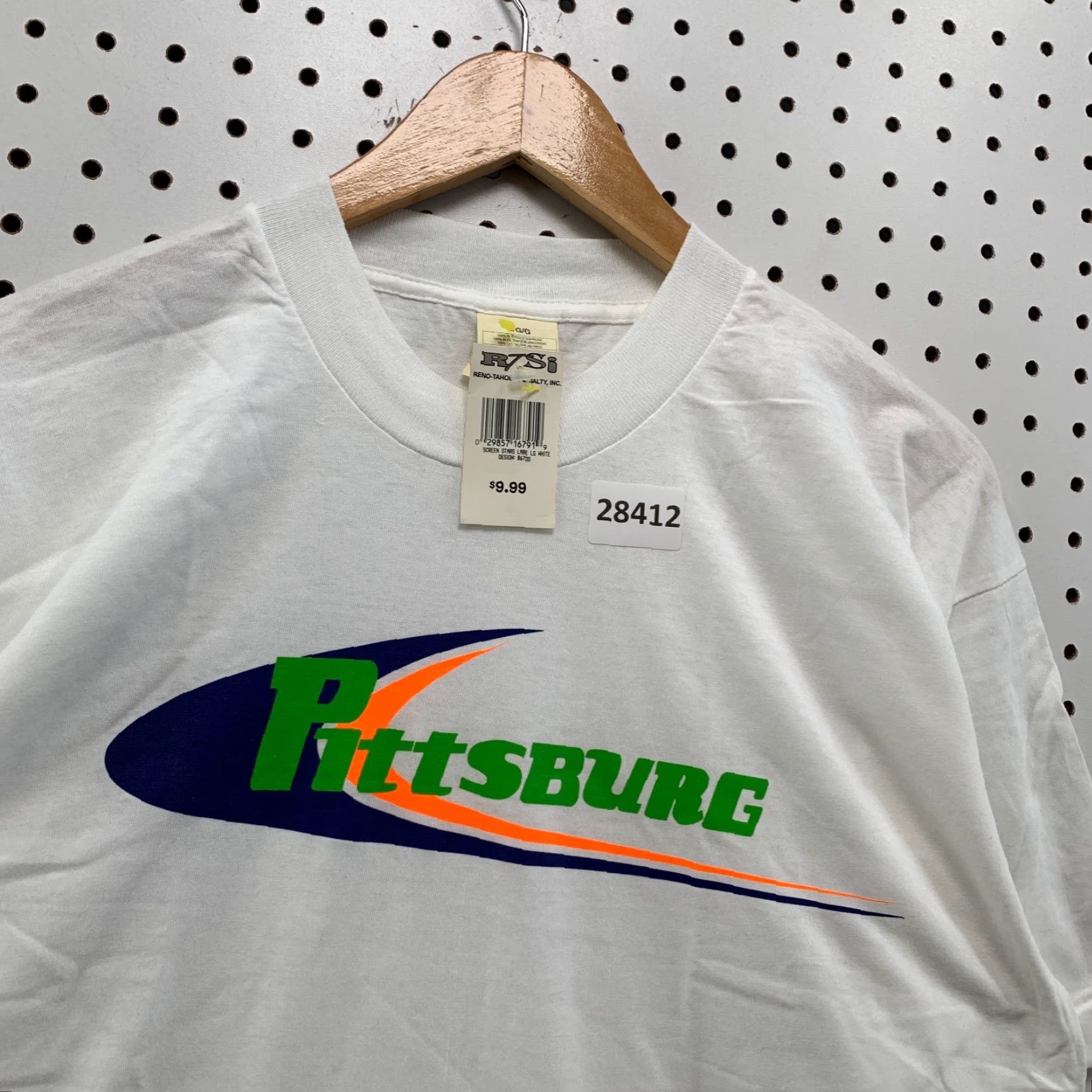 Vintage VINTAGE PITTSBURGH Kansas Shirt White Single Stitch Mens XL 22X29.5 80s Shirt 80s Men White Shirt-Cotton Polyester Size US XL / EU 56 / 4 - 7 Thumbnail