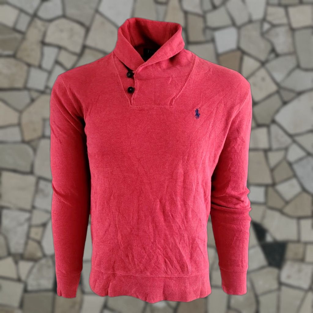 Polo Ralph Lauren Polo Ralph Lauren Vintage Shawl Collar Sweatshirt Red S Men Shirt Pullover Cotton 3-Button Embroidered Pony Size US S / EU 44-46 / 1 - 1 Thumbnail