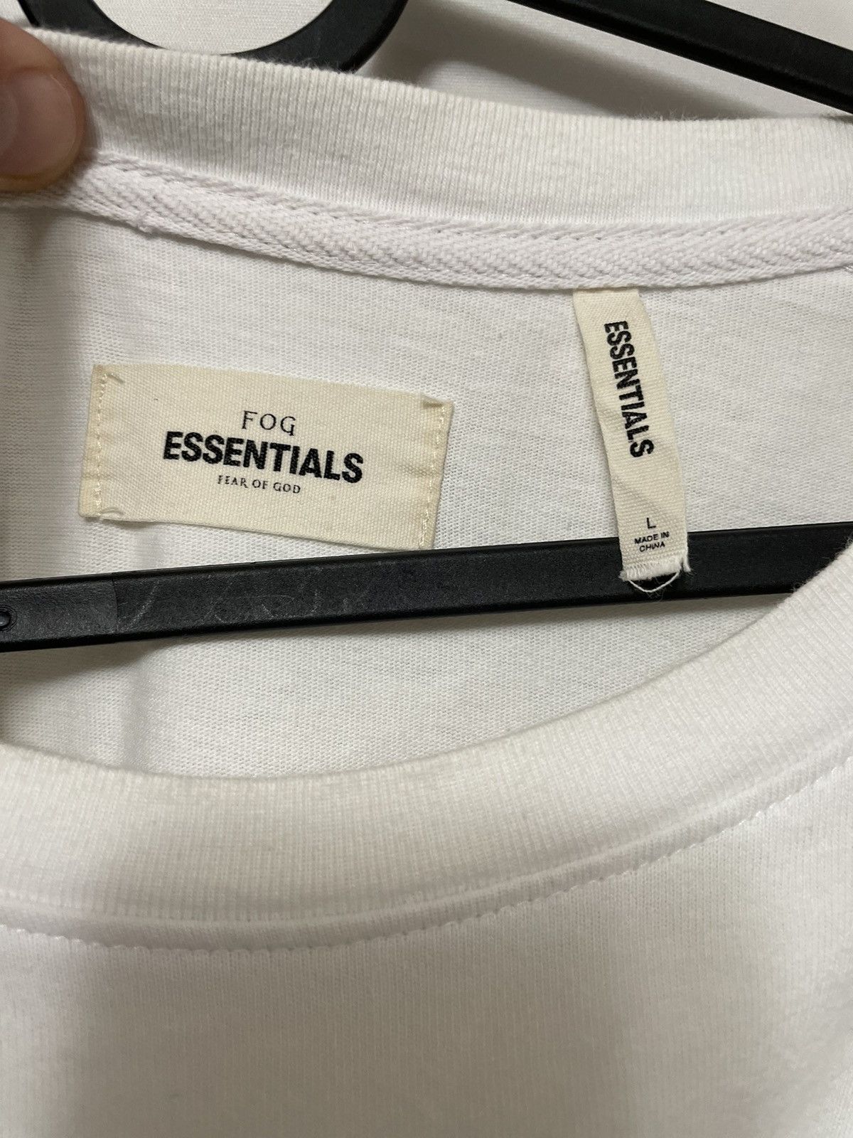 Fear of God 🔥Fear of God Essentials Boxy Long Sleeve Tee White SZ L Size US L / EU 52-54 / 3 - 4 Thumbnail