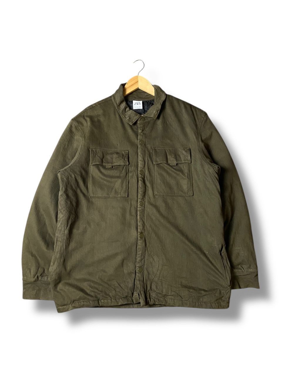 Designer × Vintage × Zara ZARA Military Style Double Pocket Jacket (125) Size US L / EU 52-54 / 3 - 1 Thumbnail
