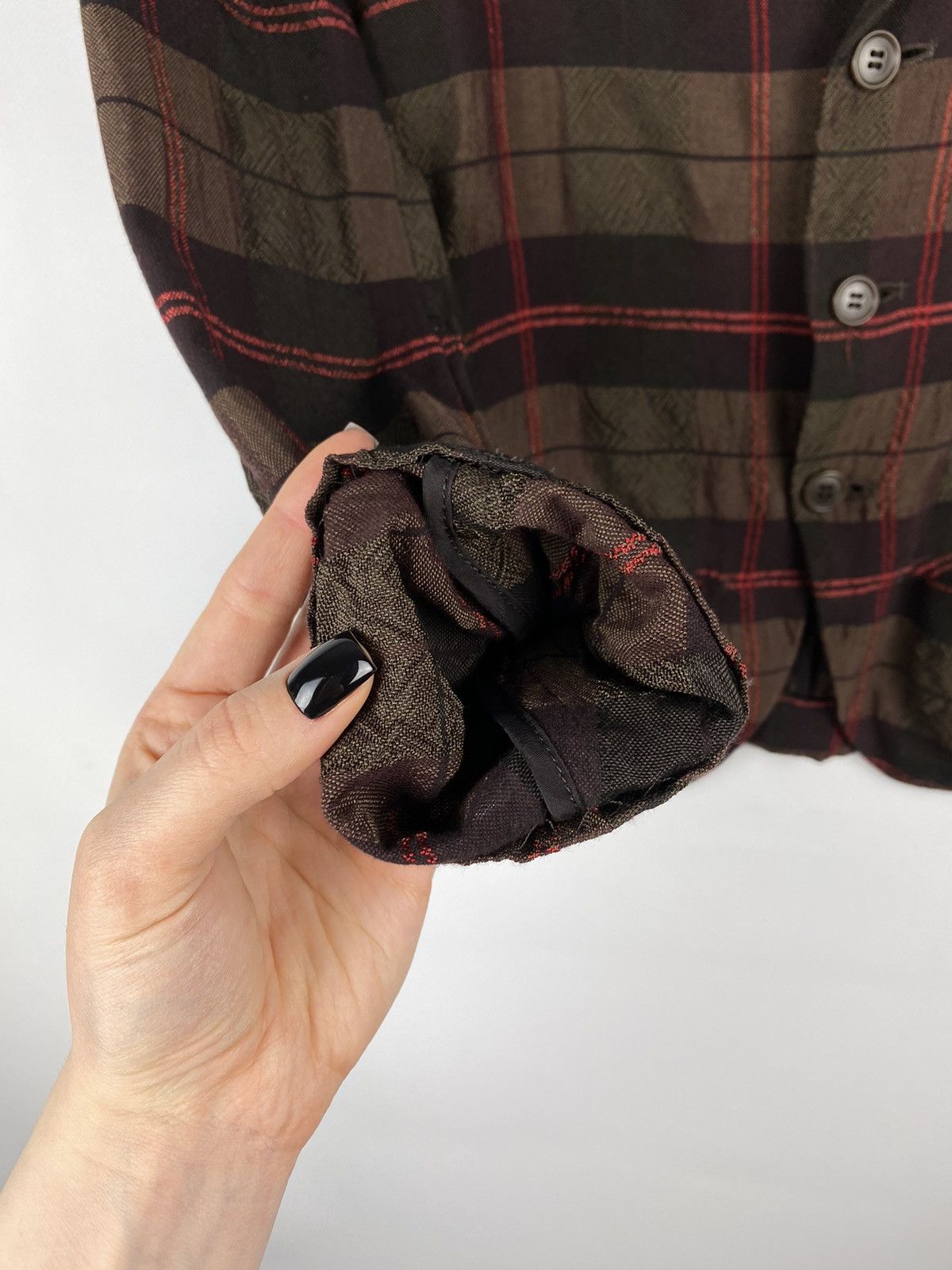 Yohji Yamamoto Rare Y’s Yohji Yamamoto checked Japanese blazer jacket Size L / US 10 / IT 46 - 12 Thumbnail