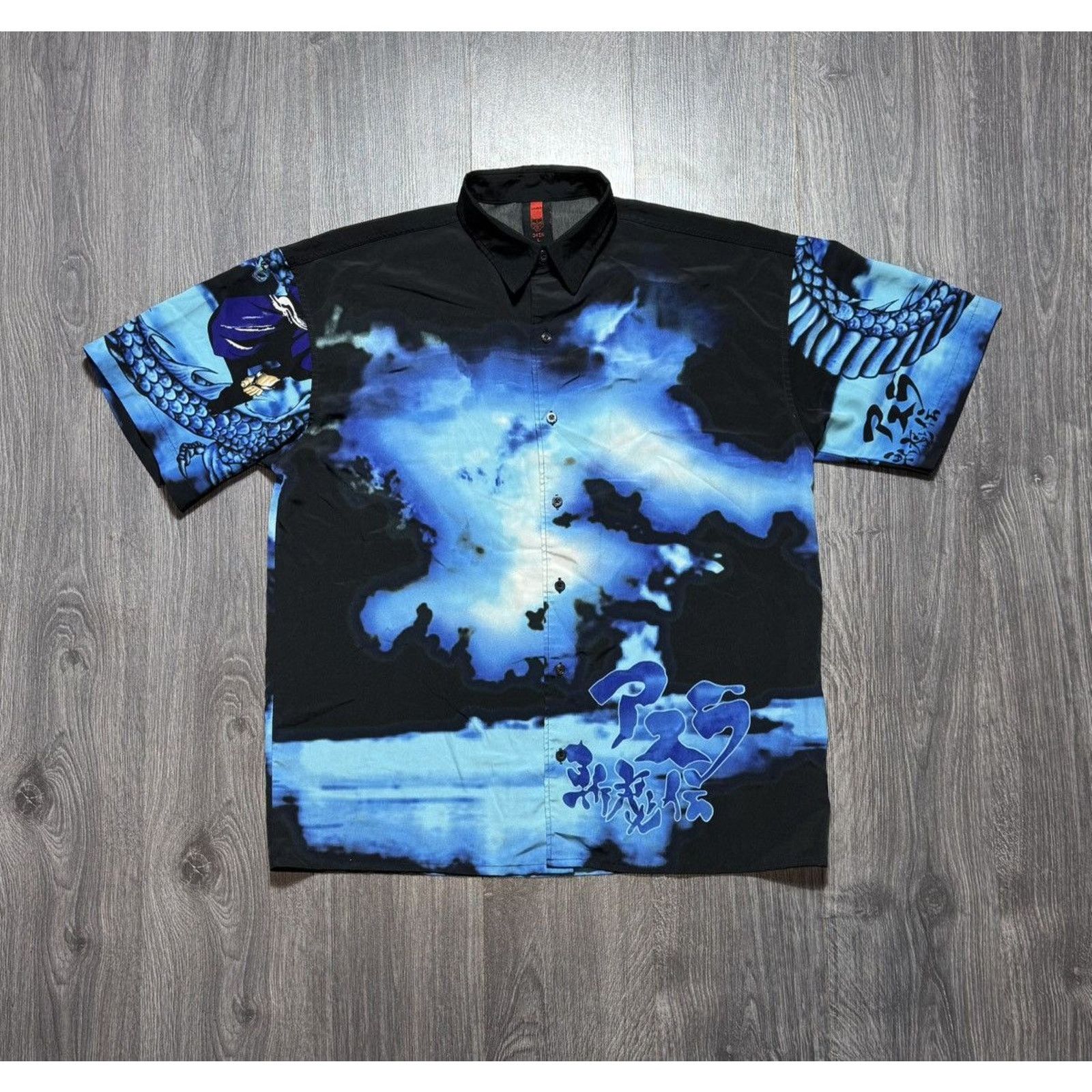 Japanese Brand 90s Vintage Anime Crazy Japanese Style All Over Print Shirt Size US L / EU 52-54 / 3 - 1 Thumbnail
