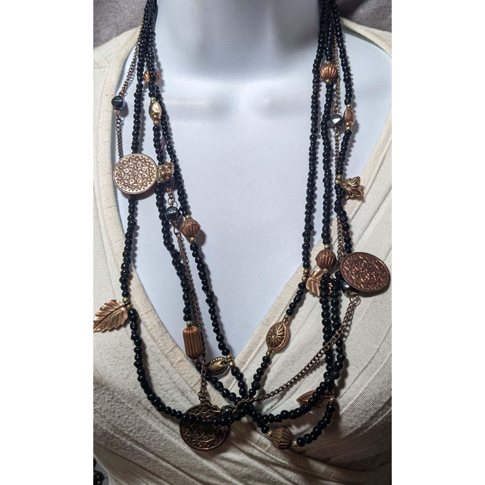 Other Bohemian Indie Multilayer Bead And Charm Necklace Size ONE SIZE - 5 Thumbnail