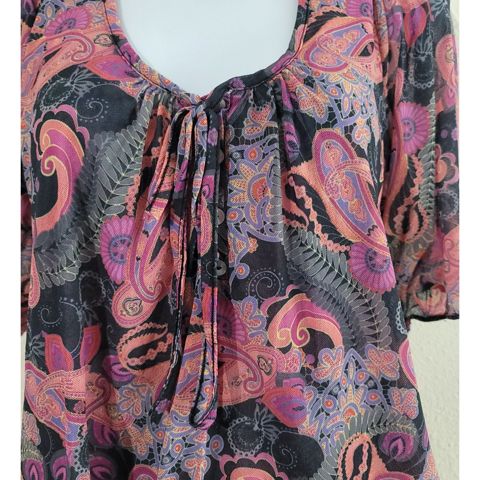 Other Daisy & Clover Anthropologie Purple Pink Floral Top Medium Size M / US 6-8 / IT 42-44 - 5 Thumbnail