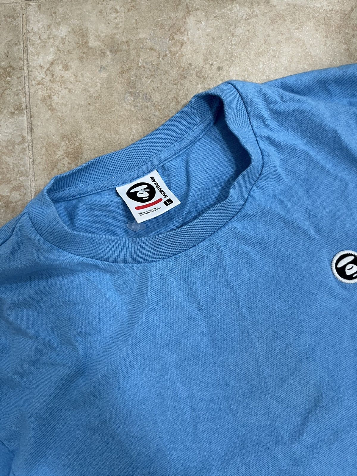 Aape Aape now bape logo patch t-shirt blue L size Size US L / EU 52-54 / 3 - 2 Thumbnail