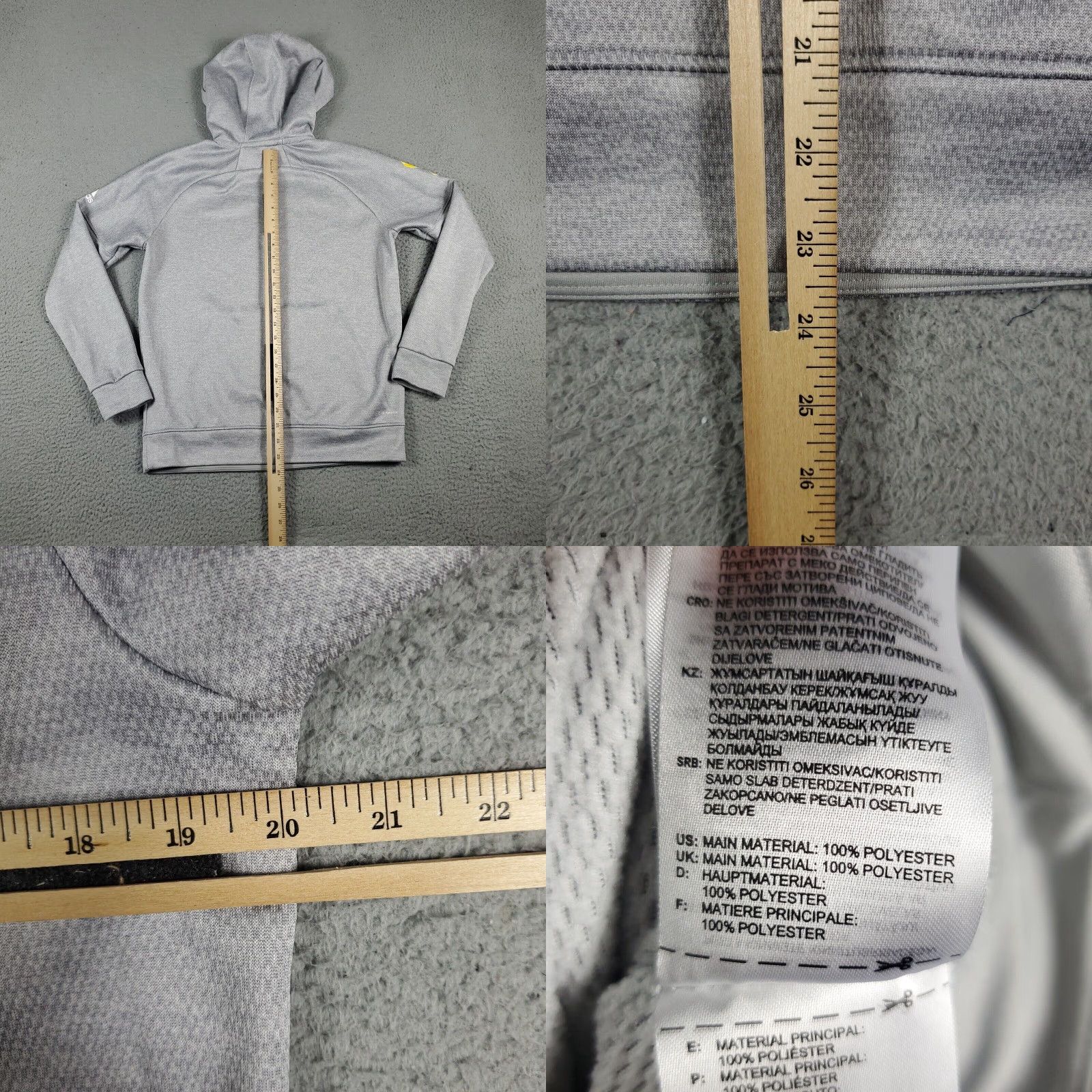 Adidas Adidas Hoodie Sweatshirt Womens Medium Gray Pullover fleece Casual Sports Size M / US 6-8 / IT 42-44 - 8 Thumbnail