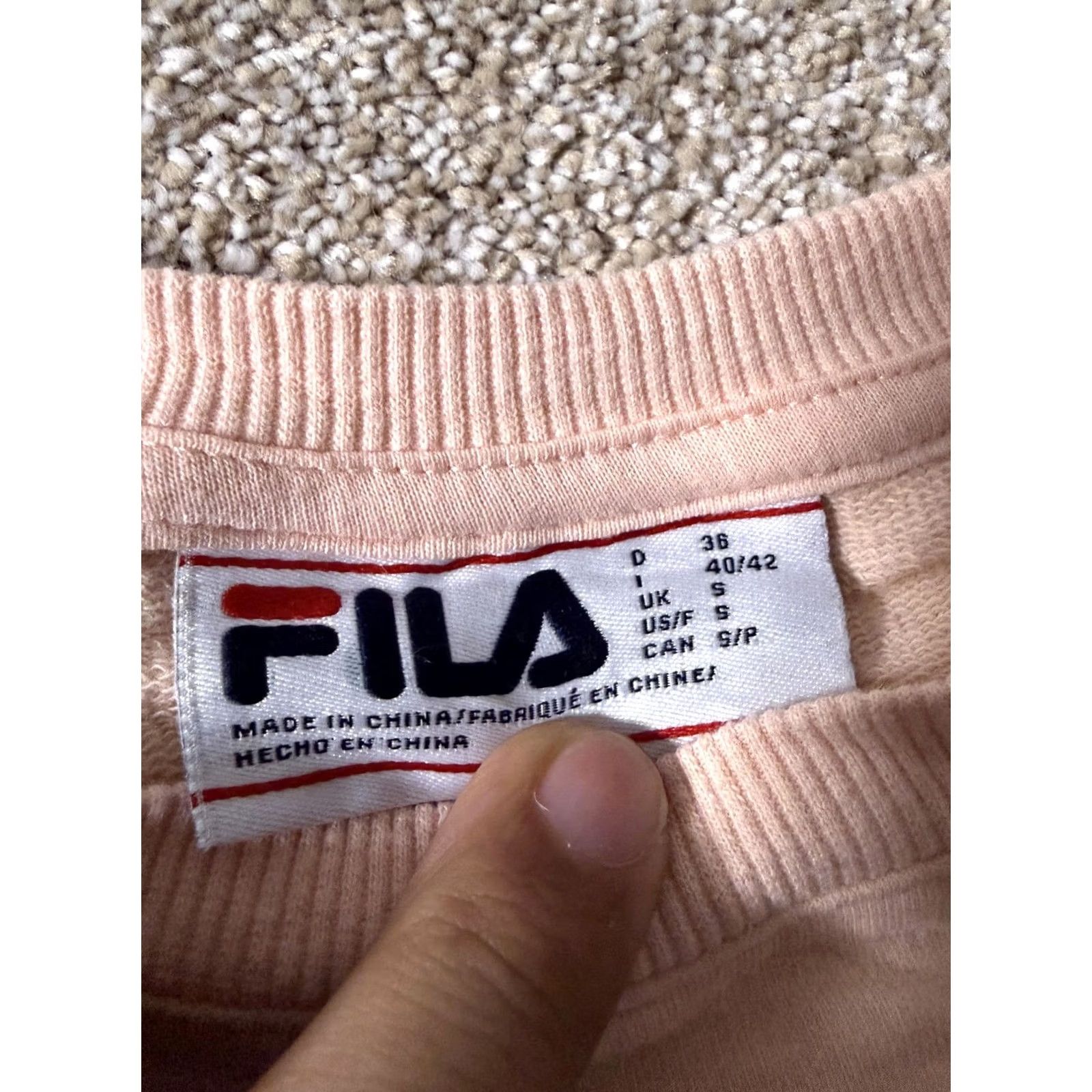 Fila FILA Sweatshirt Womens S Pink Crewneck Pullover Embroidered Logo Athletic Size S / US 4 / IT 40 - 6 Thumbnail