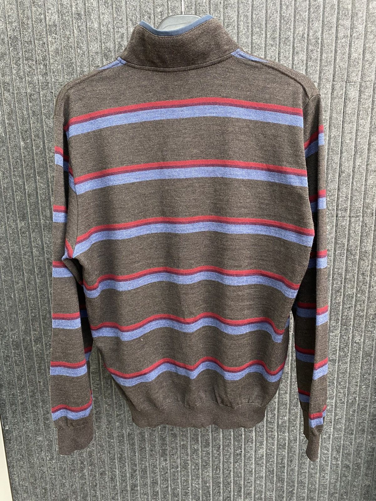 Paul & Shark Vintage Paul & Shark Mens Striped 1/4 Zip Knit Sweater Size US M / EU 48-50 / 2 - 11 Thumbnail