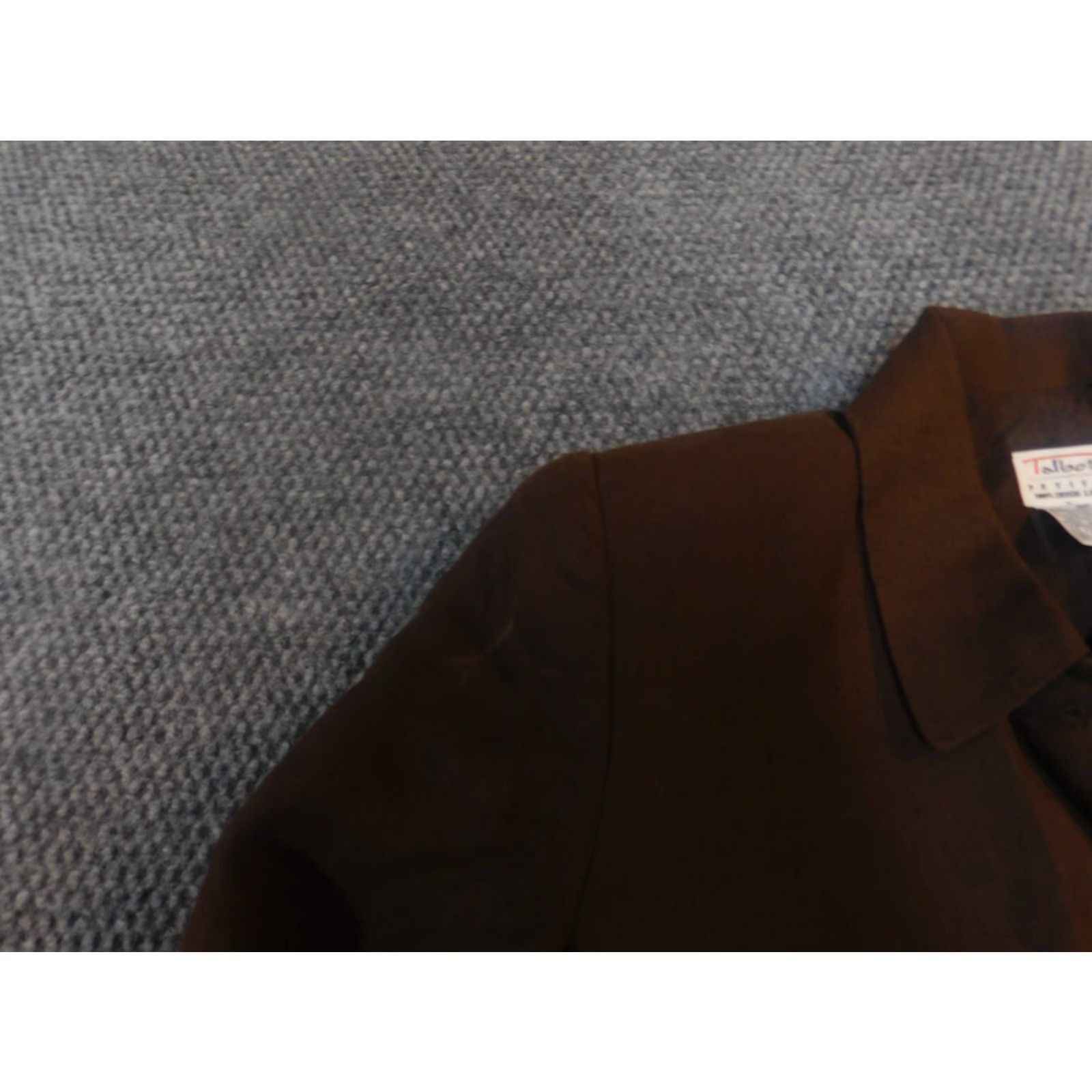 Talbots VINTAGE Talbots Jacket 6P Brown Linen Shoulder Pads Trench Coat Women Petite Mid-Length 5 Button Size M / US 6-8 / IT 42-44 - 3 Thumbnail
