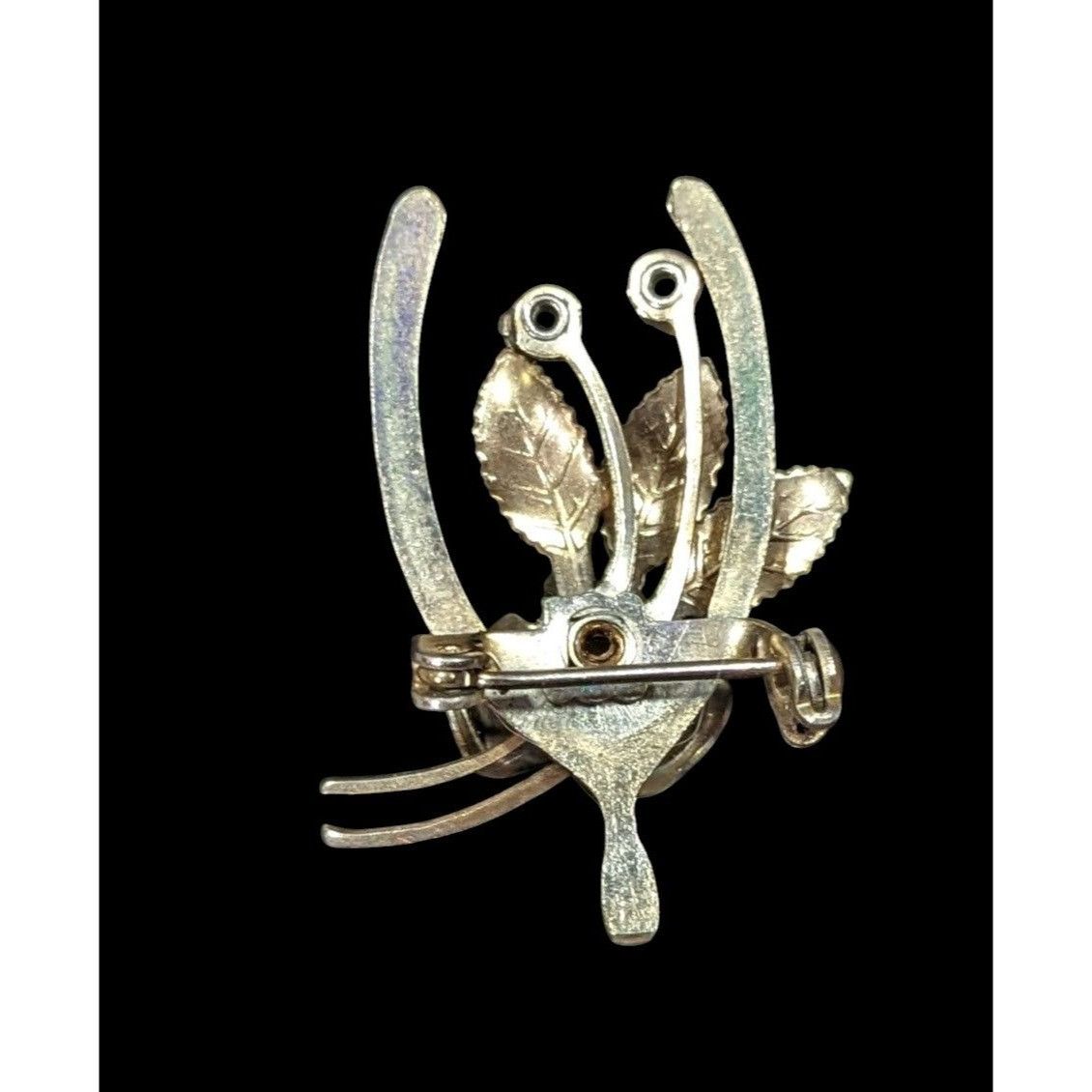 Other Vintage Floral Wishbone Silver And Gold Tone Brooch Size ONE SIZE - 2 Thumbnail