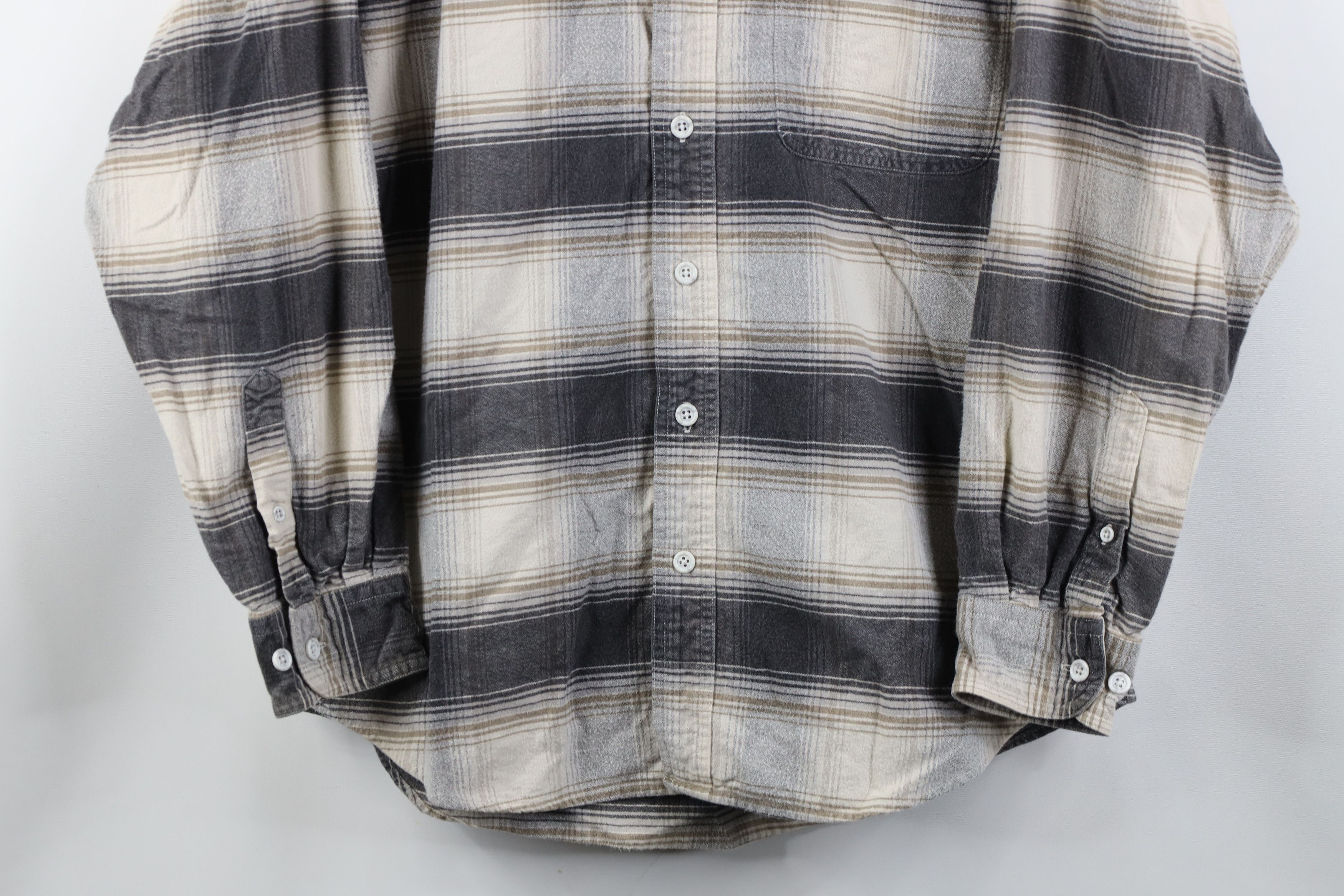 Vintage Vintage 90s Streetwear Heavyweight Flannel Button Down Shirt Size US L / EU 52-54 / 3 - 3 Thumbnail