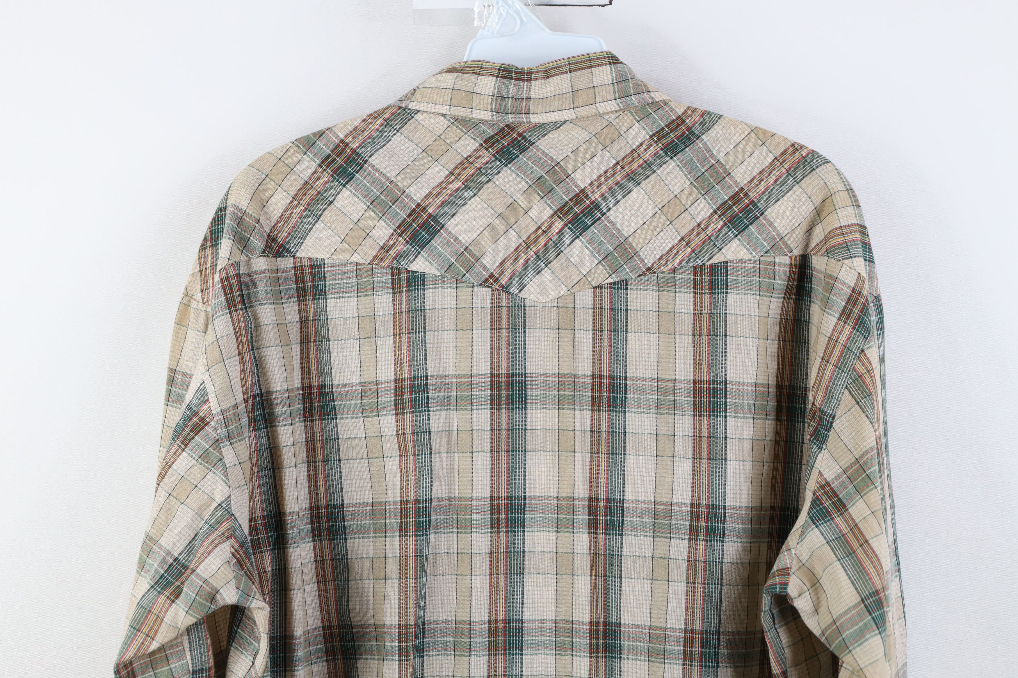 Vintage Vintage 70s Streetwear Rodeo Cowboy Snap Button Shirt Plaid Size US L / EU 52-54 / 3 - 13 Thumbnail
